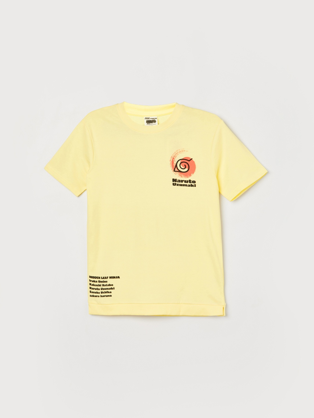 

Fame Forever by Lifestyle Boys Typography Printed Round Neck Pure Cotton T-shirt, Yellow