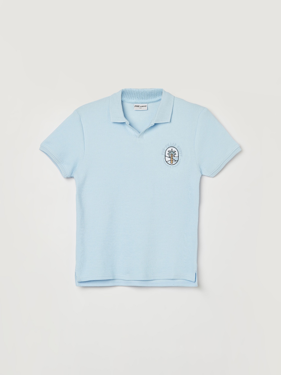 

Fame Forever by Lifestyle Boys Polo Collar Pure cotton T-shirt, Blue
