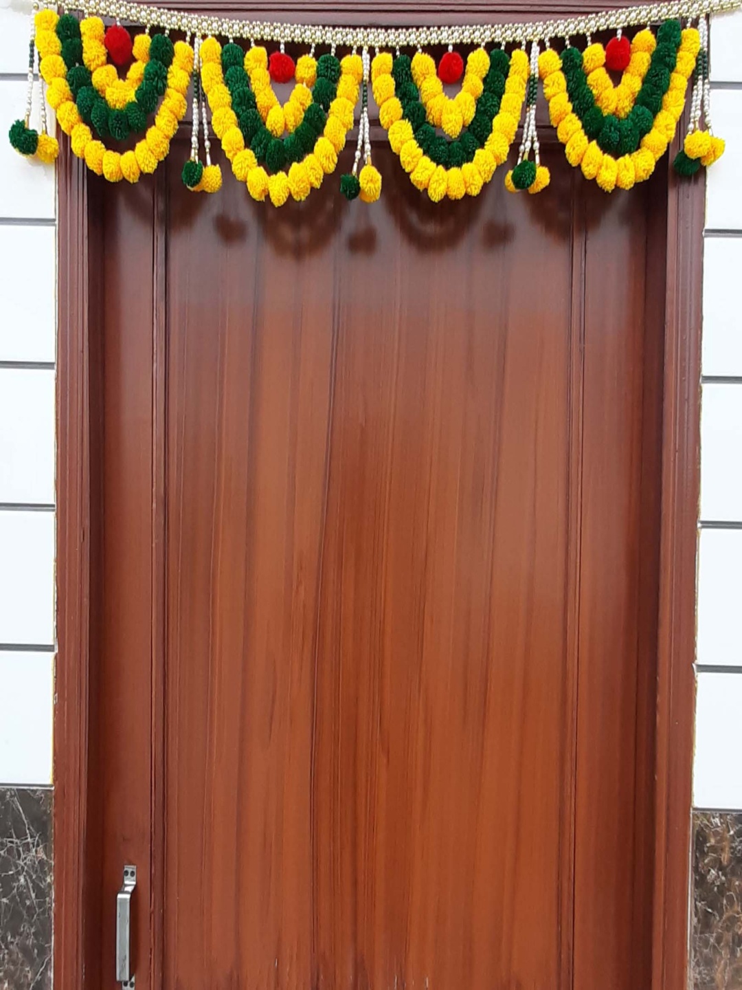 

SATVIK CREATIONS Yellow & Green Floral Festive Toran