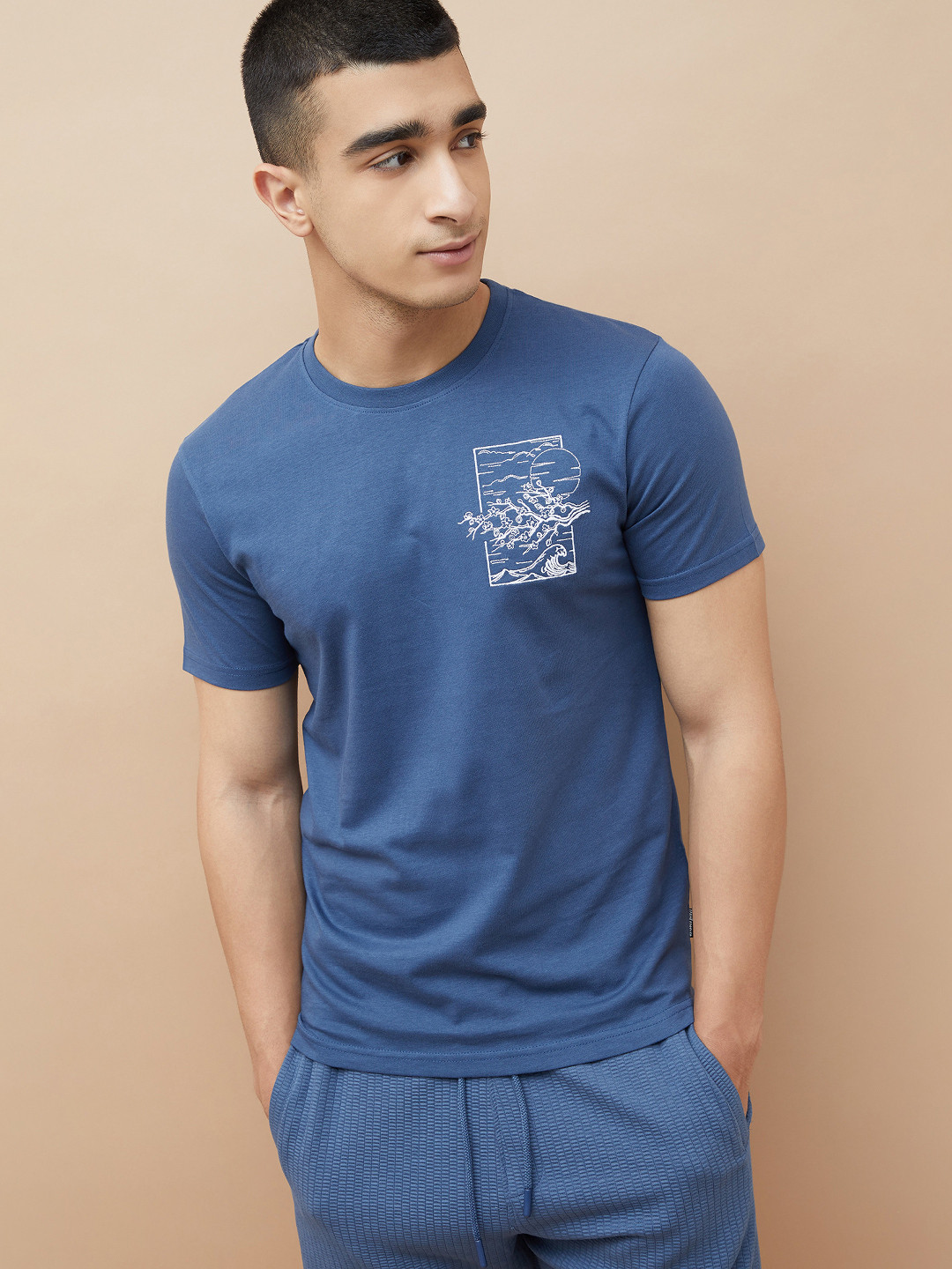 

Fame Forever by Lifestyle Men Typography Printed Pockets T-shirt, Blue