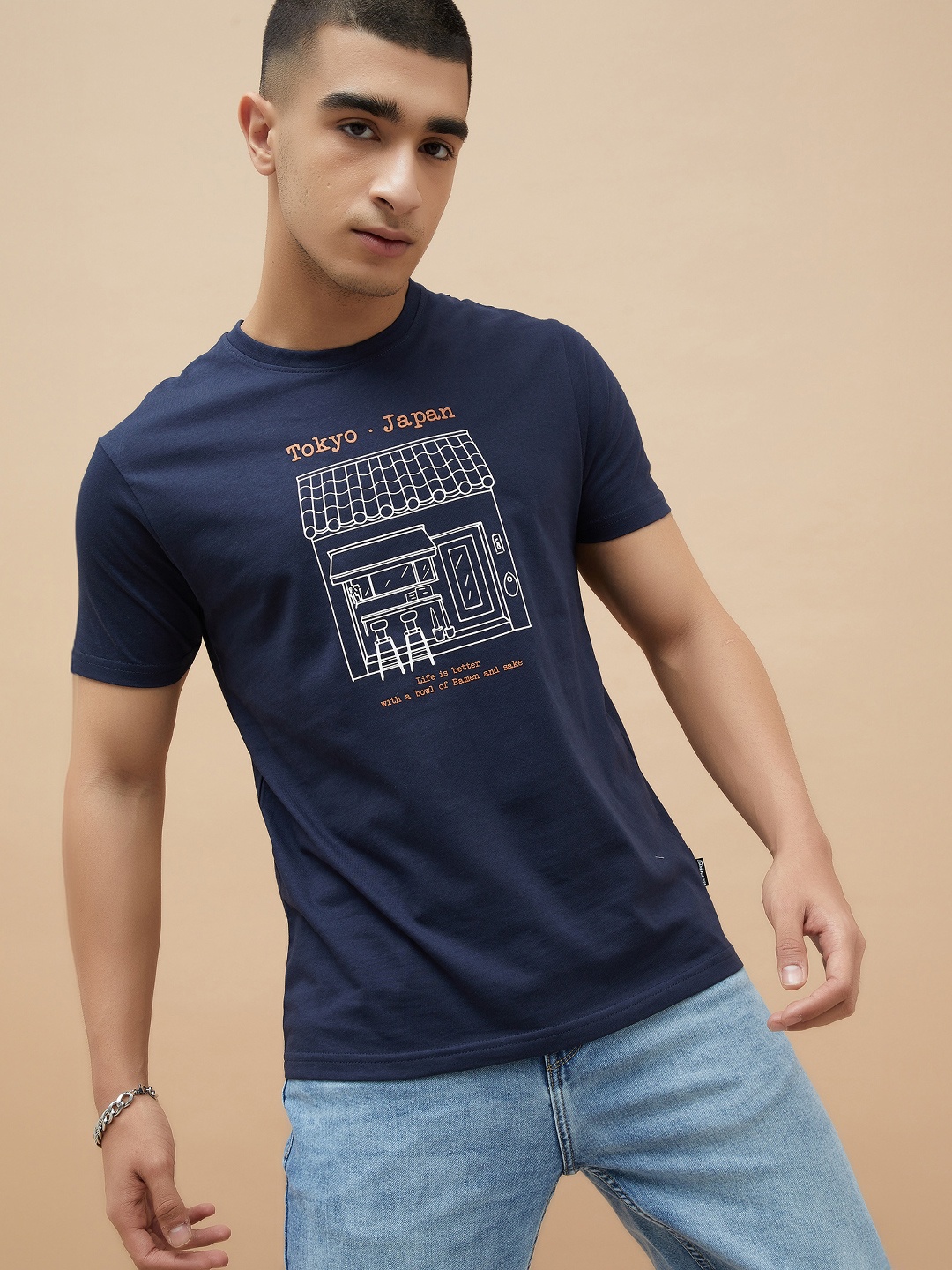 

Fame Forever by Lifestyle Men Typography Printed Pockets T-shirt, Blue
