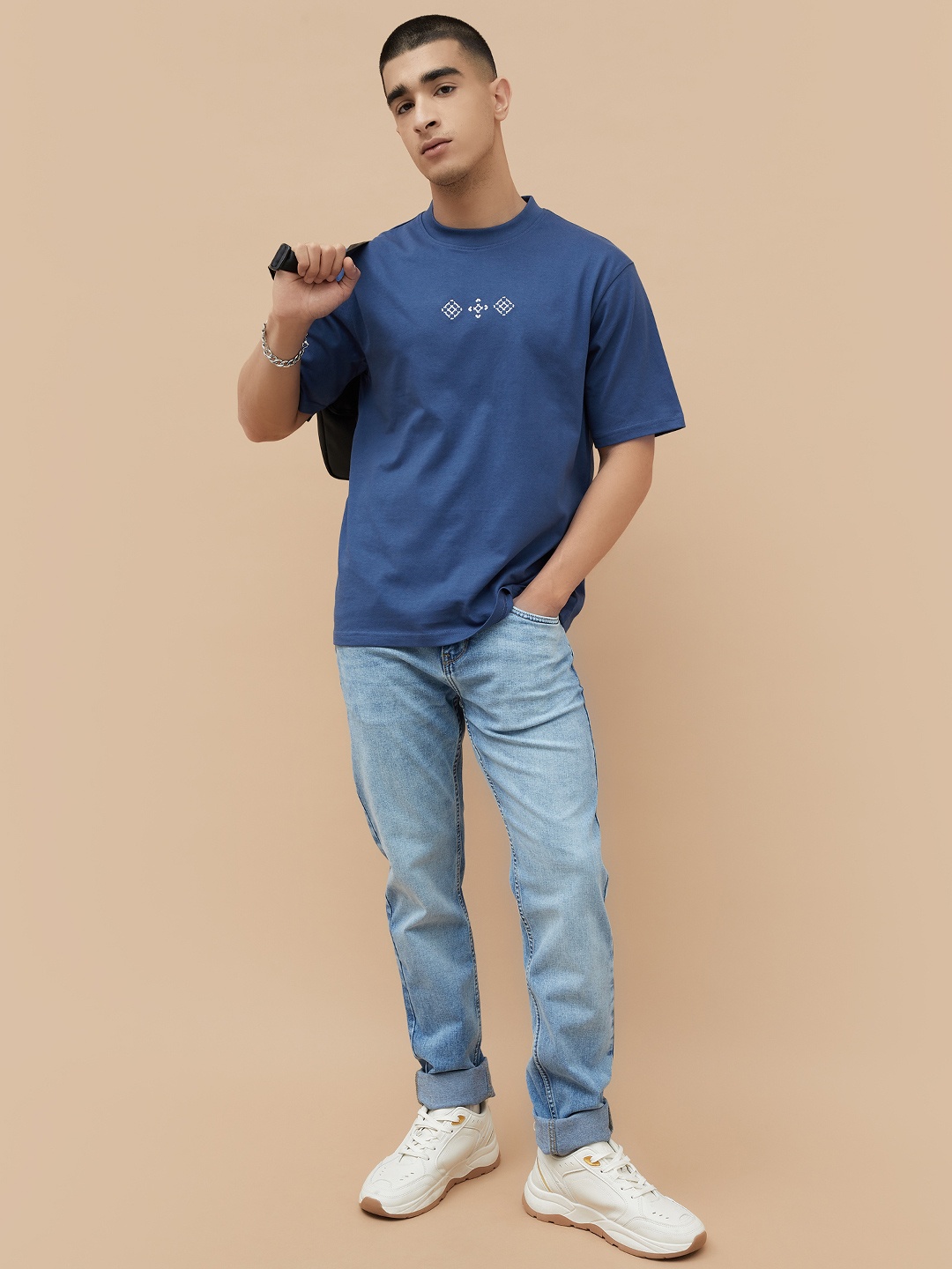 

Fame Forever by Lifestyle Men Printed Pockets T-shirt, Blue