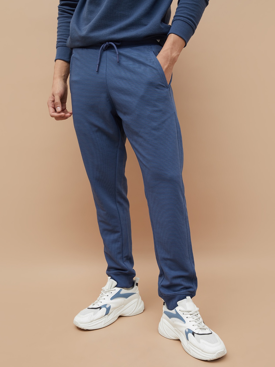 

Fame Forever by Lifestyle Men Slim Fit Mid Rise Joggers, Blue