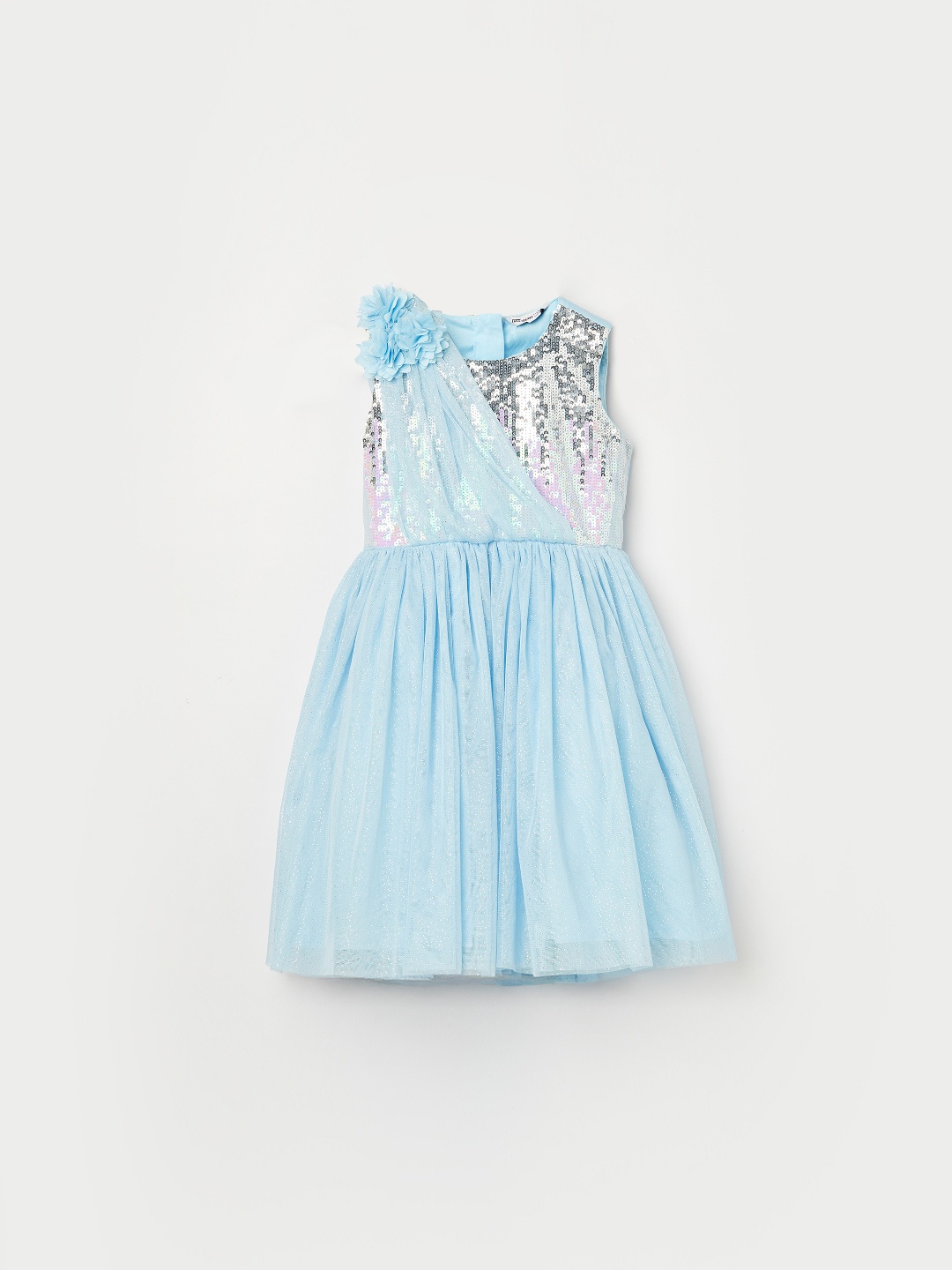 

Fame Forever by Lifestyle Embroidered Fit & Flare Dress, Blue