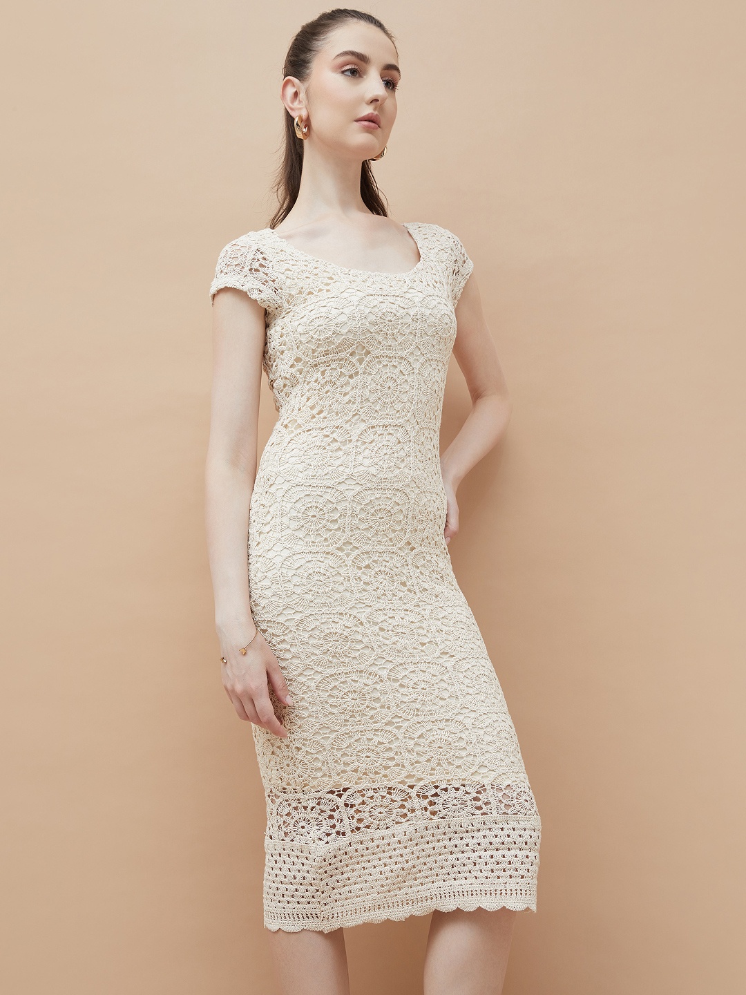 

CODE by Lifestyle Sheath Midi Dress, Beige