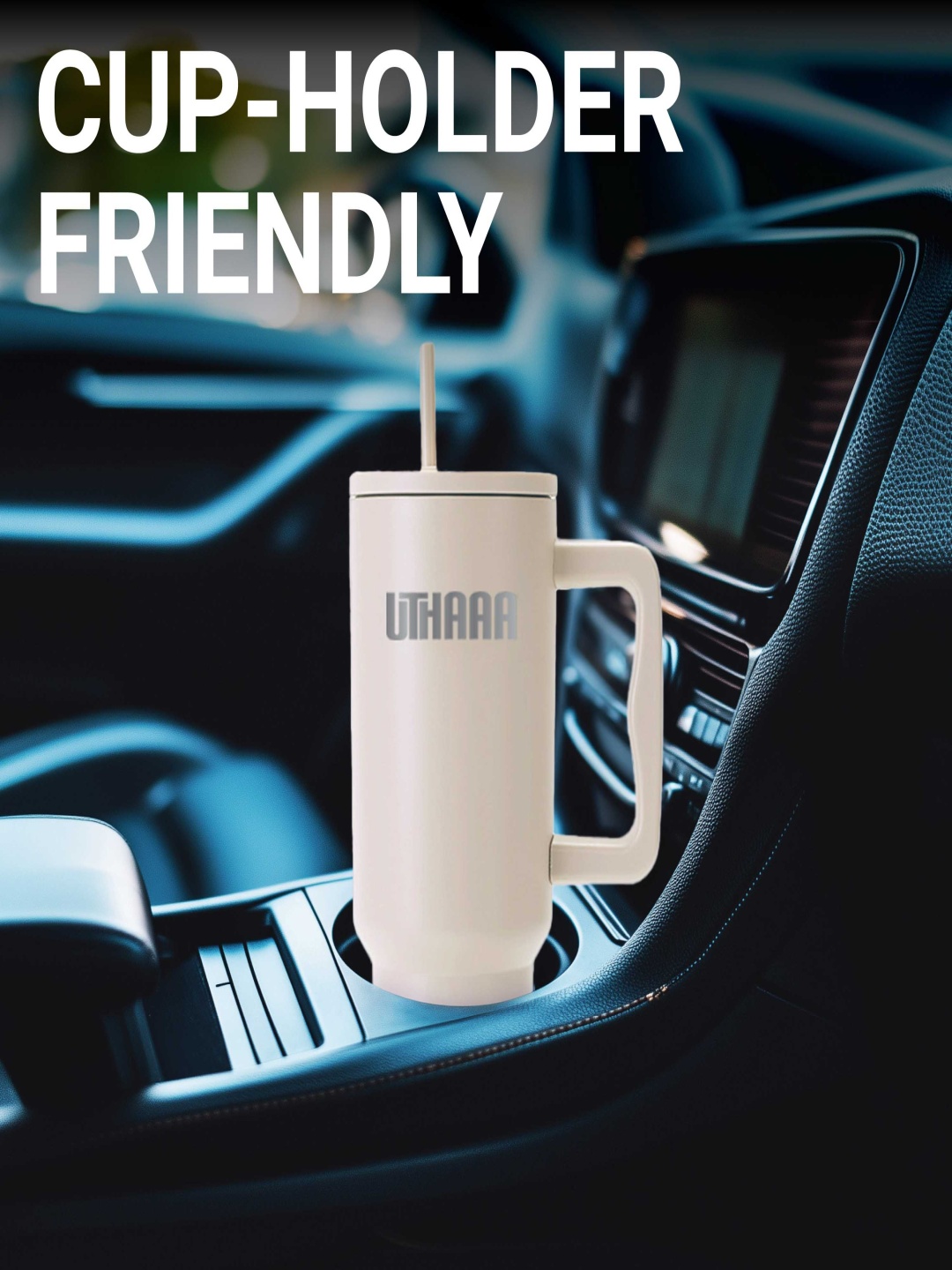 

Uthaaa Cream-Coloured Stainless Steel Double Wall Vacuum Water Bottle 1.2L