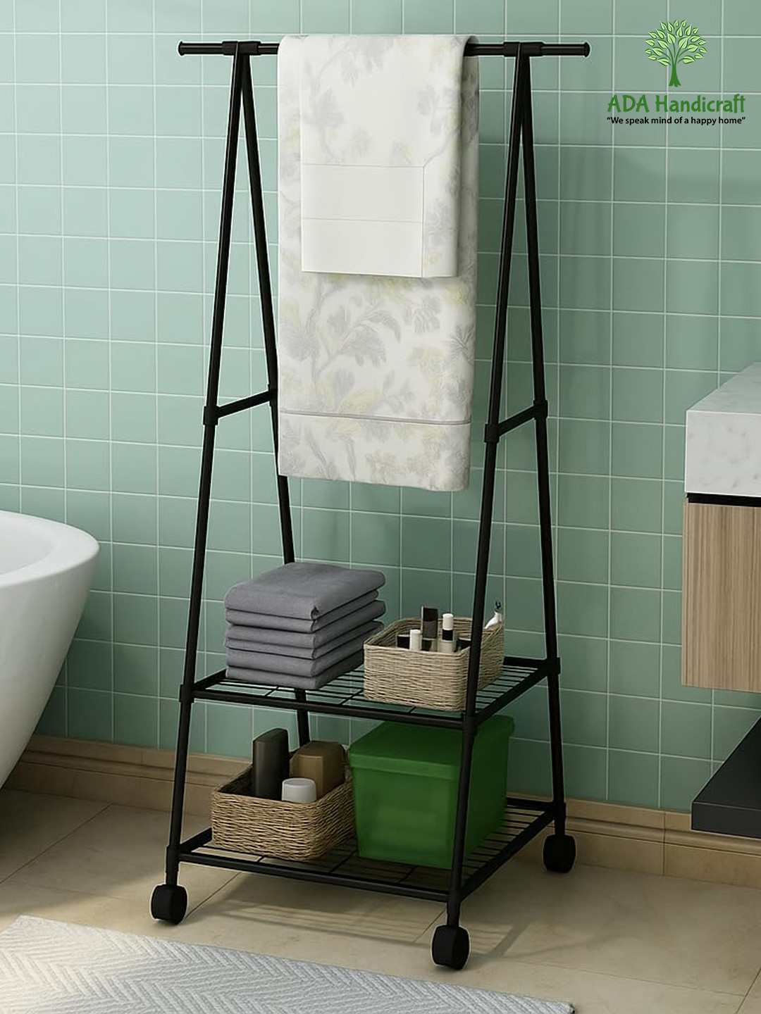 ADA Handicraft Black Regular Multi-Utility Hanger Organiser