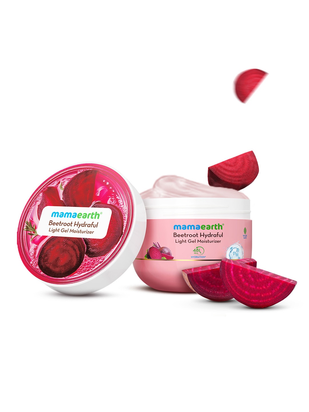 

Mamaearth Beetroot Hydraful Light Gel Moisturizer With Hyaluronic Acid - 200 g, White