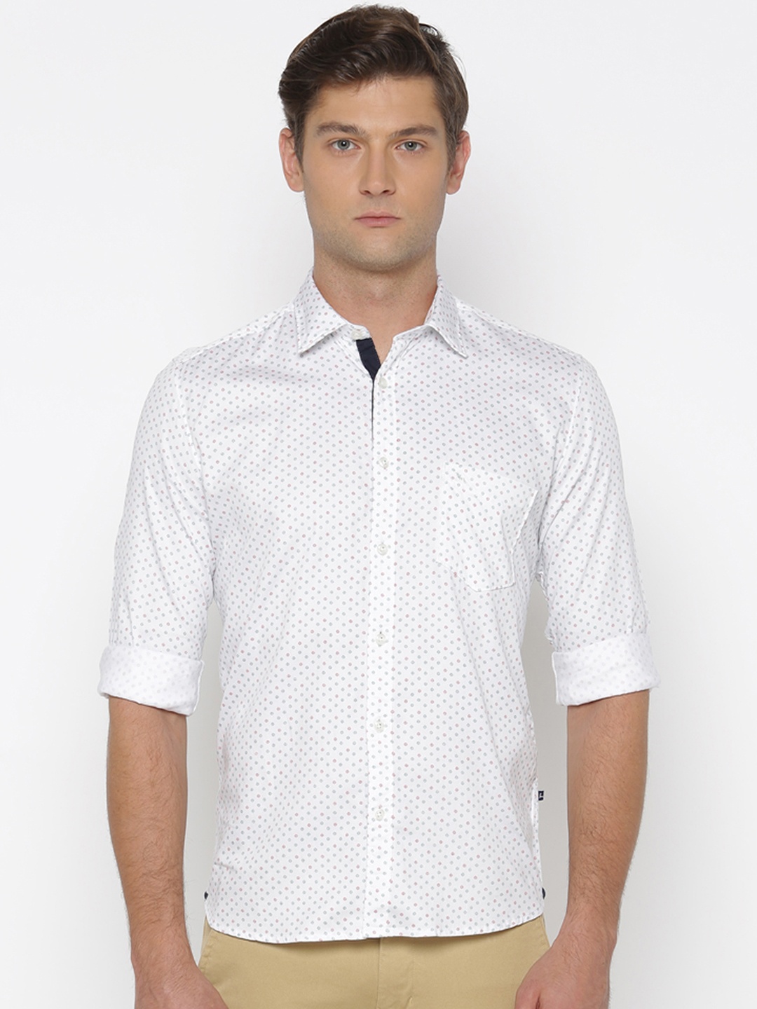 

Parx Men White Slim Fit Solid Casual Shirt