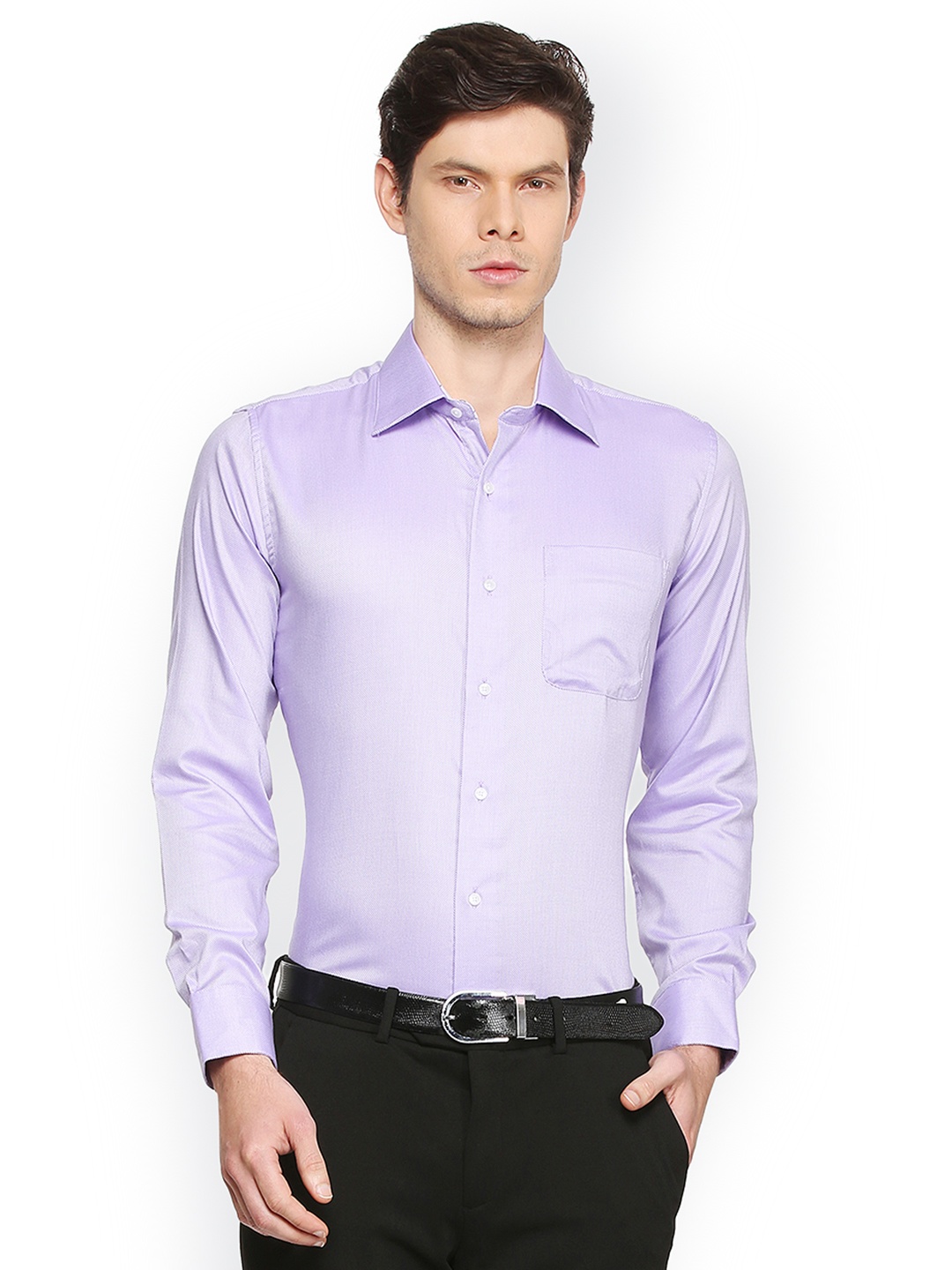 

Van Heusen Men Purple Slim Fit Printed Formal Shirt