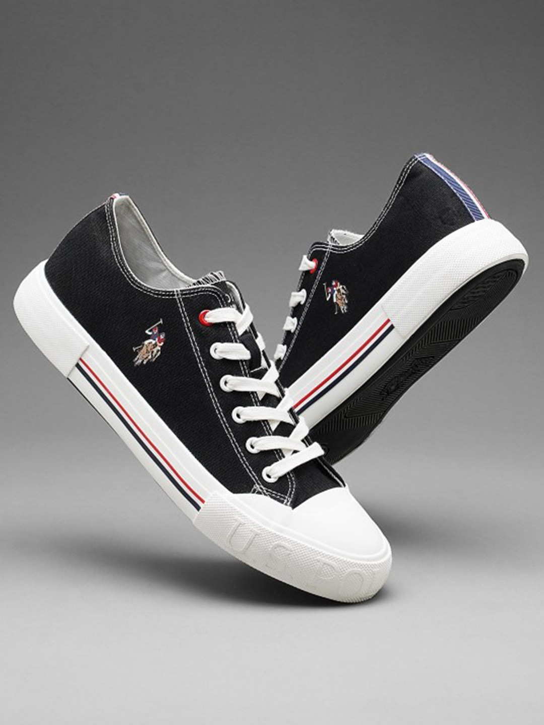 

U.S. Polo Assn. Men Sneakers Casual Shoes, Black