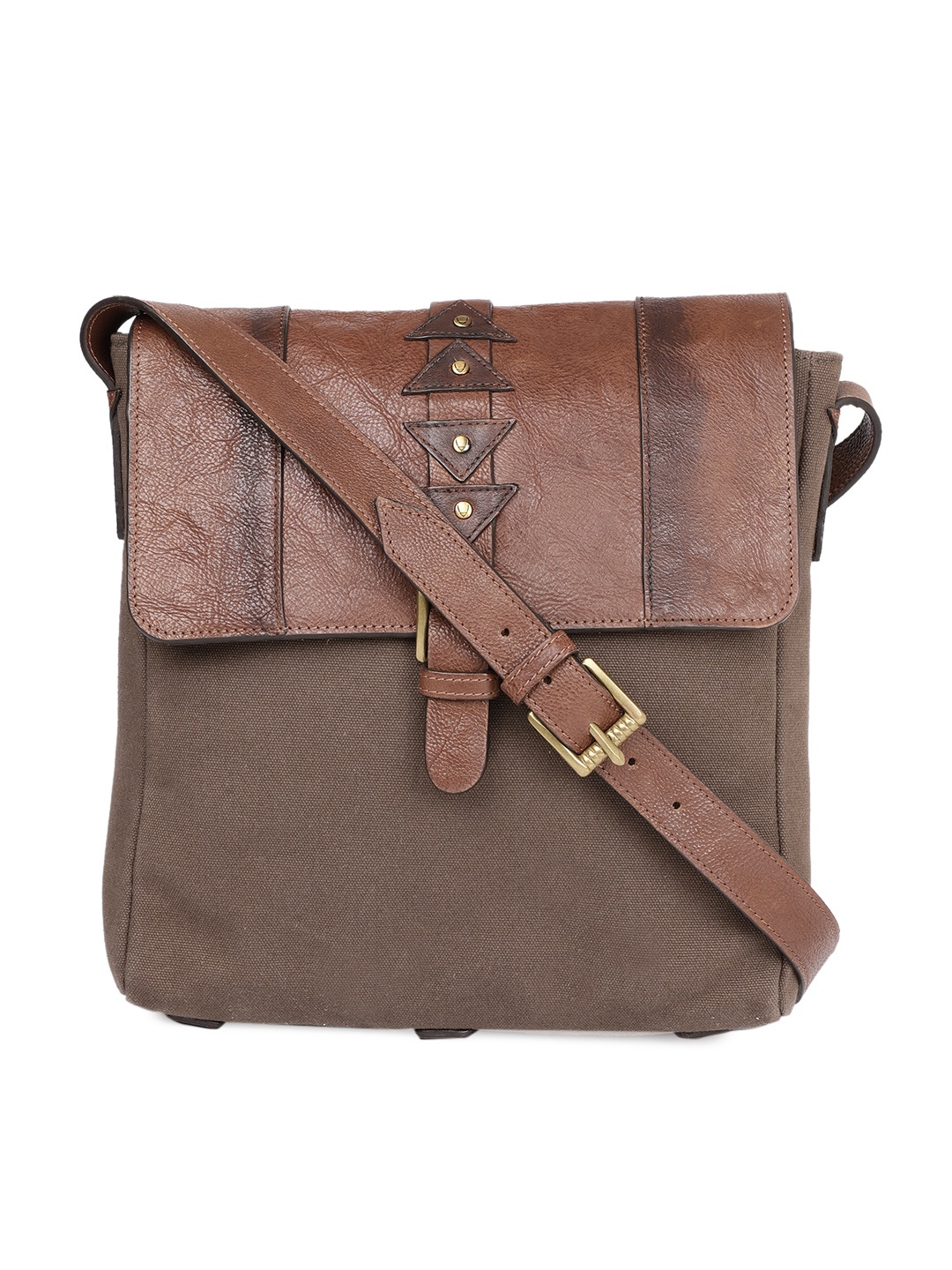 

Hidesign Men Tan Brown Solid Messenger Bag