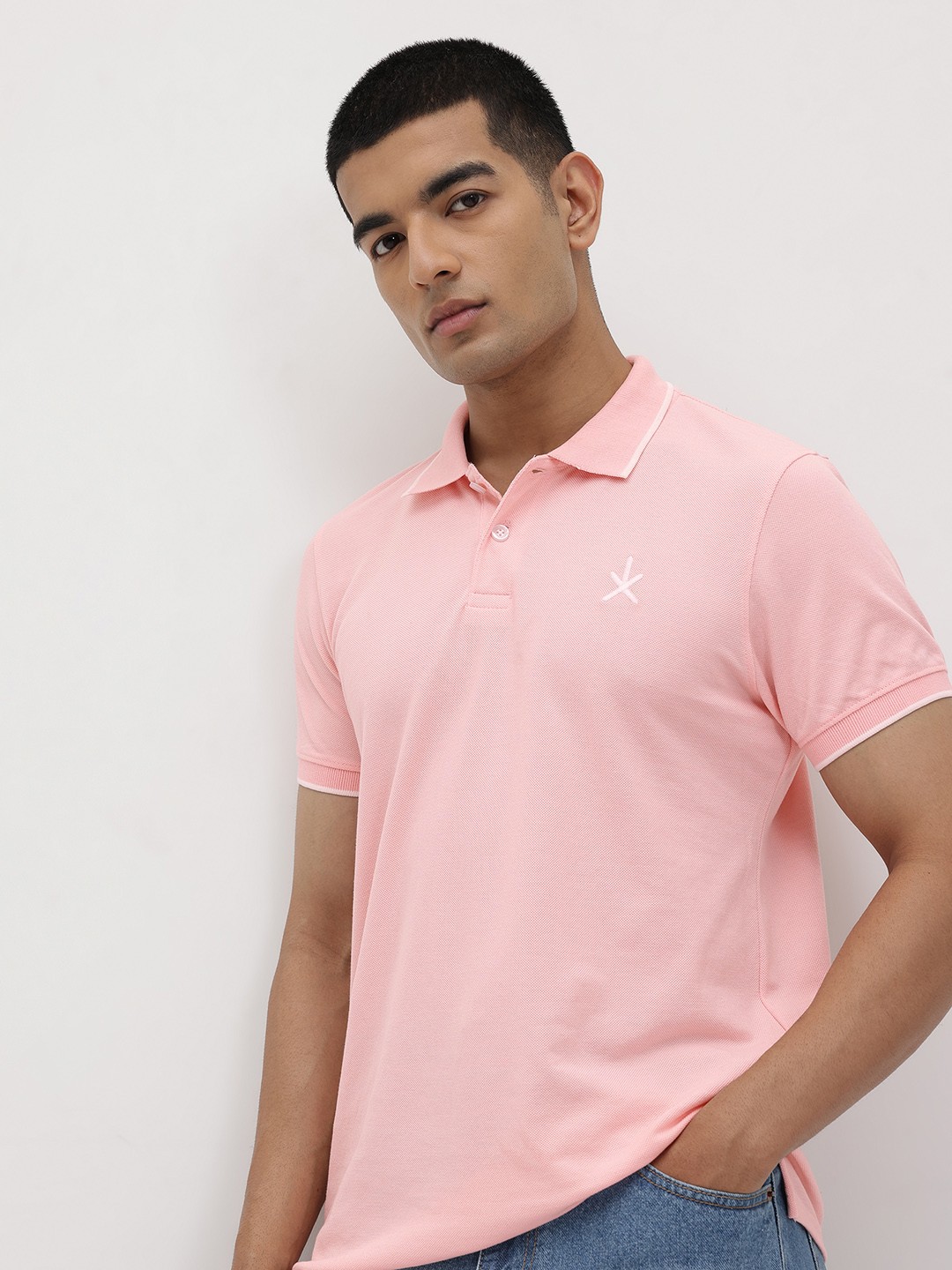 The Roadster Lifestyle Co. Men Polo Collar T-shirt