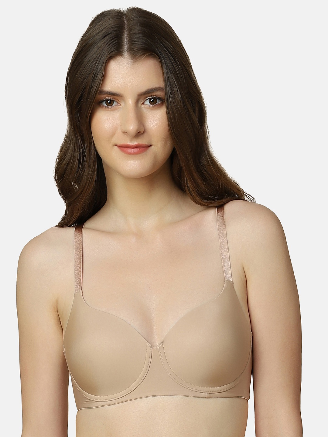 

Triumph T-Shirt Bra 60 Invisible Padded Wireless Body Make-Up Series Seamless Everyday Bra, Skin