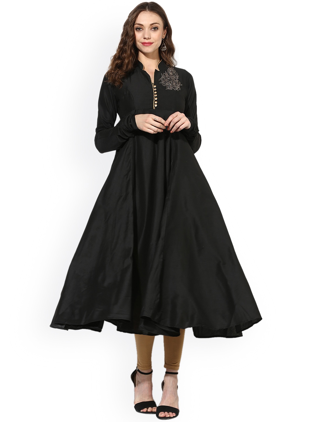 

Sangria Women Black Embroidered Anarkali Kurta