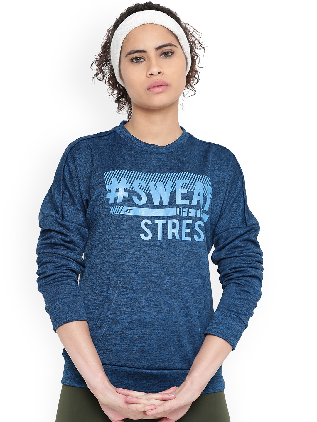 

Alcis Women Blue Printed Sweatshirt