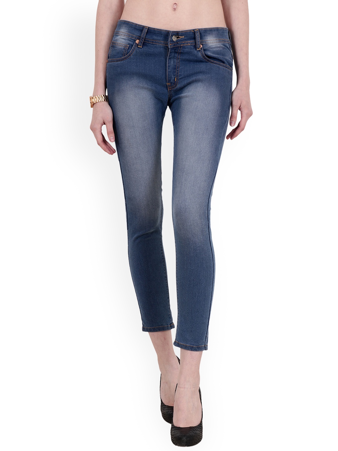 

SCORPIUS Women Blue Slim Fit Low-Rise Clean Look Stretchable Jeans