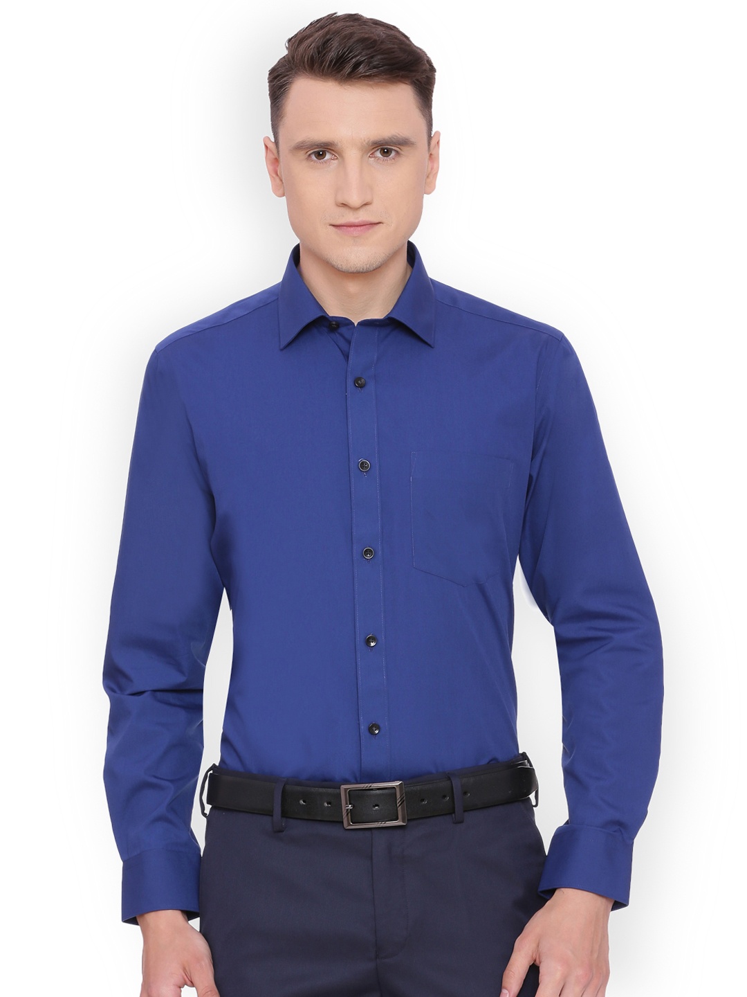 

Van Heusen Men Blue Slim Fit Solid Formal Shirt