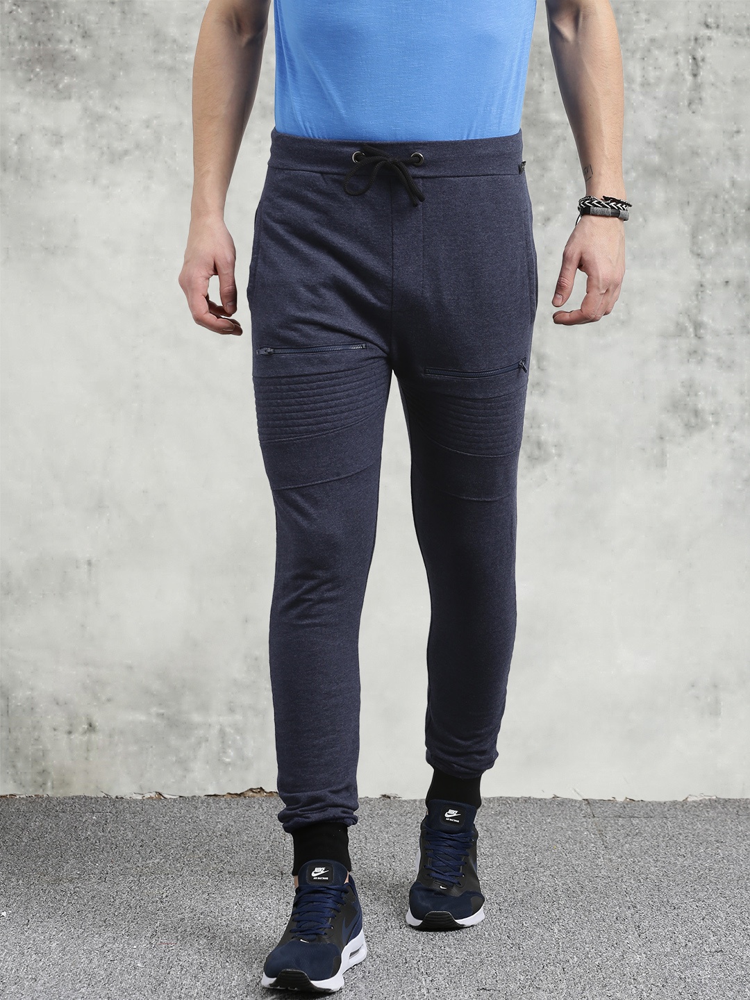

Breakbounce Navy Blue Solid Joggers