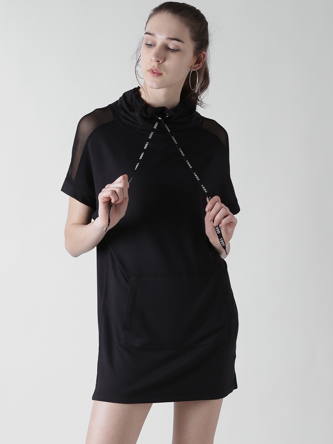 

FOREVER 21 Women Black Solid Shirt Dress