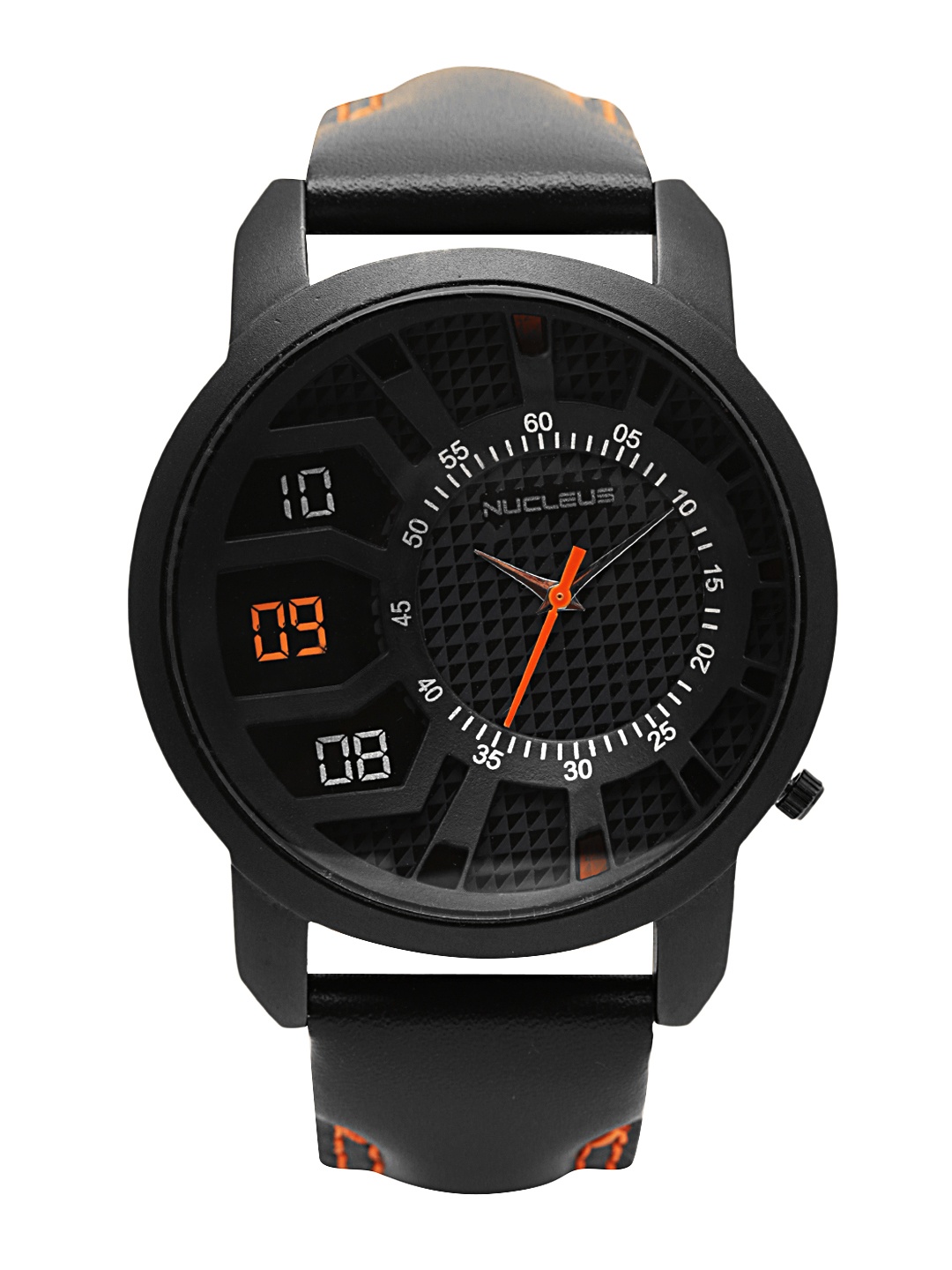 

Nucleus Men Black Analogue Watch NKLBKBKBKO