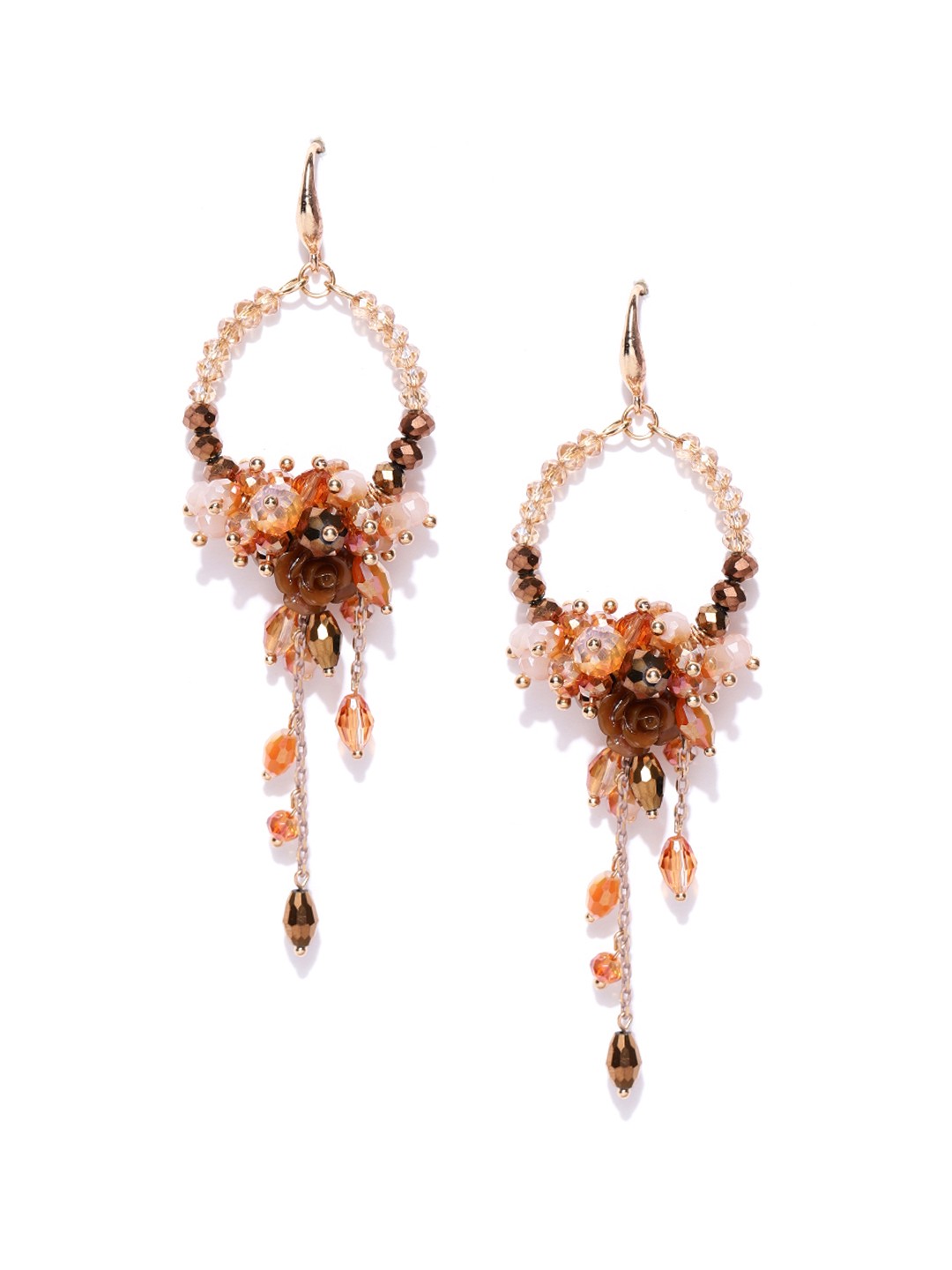 

Jewels Galaxy Multicoloured Gold-Plated Handcrafted Contemporary Drop Earrings, Multi