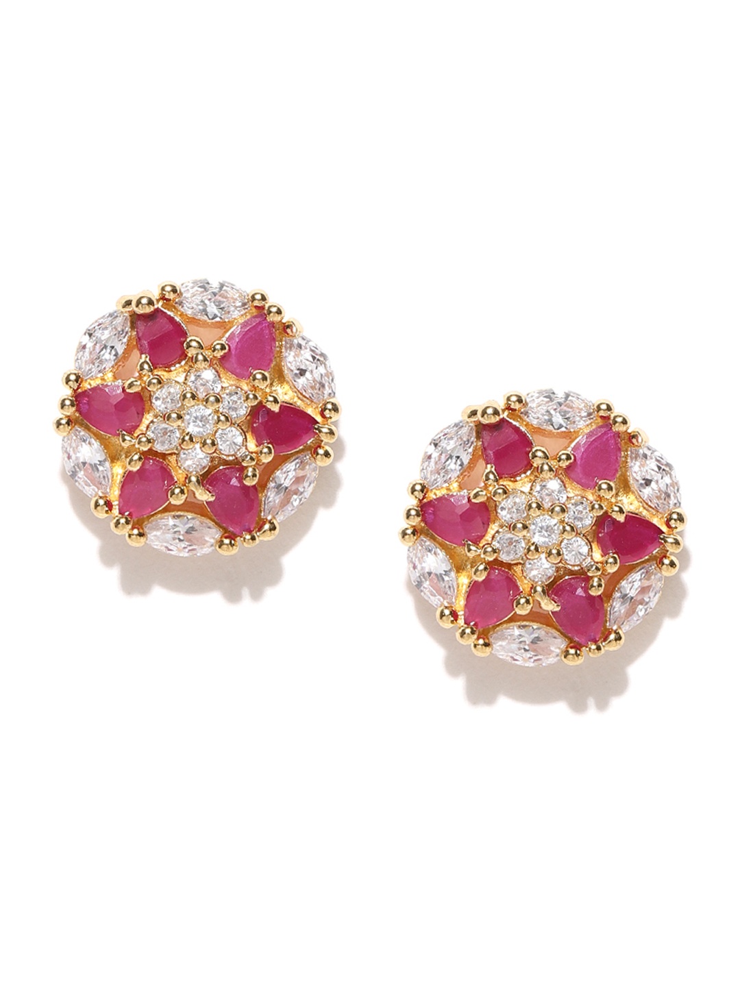 

Jewels Galaxy Pink Gold-Plated Handcrafted Classic Studs