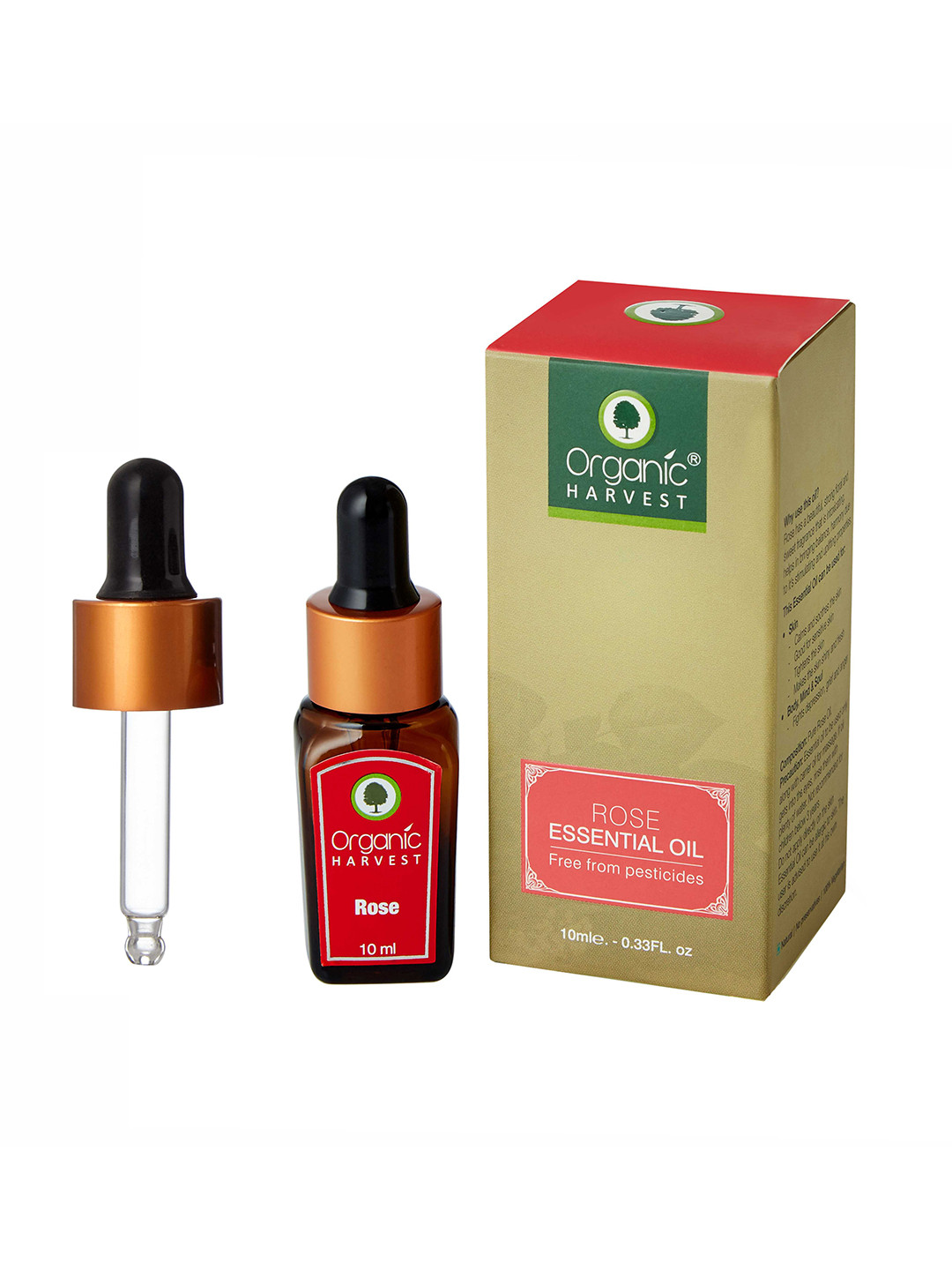 

Organic Harvest Unisex Rose Essential Oil 10 ml, Red