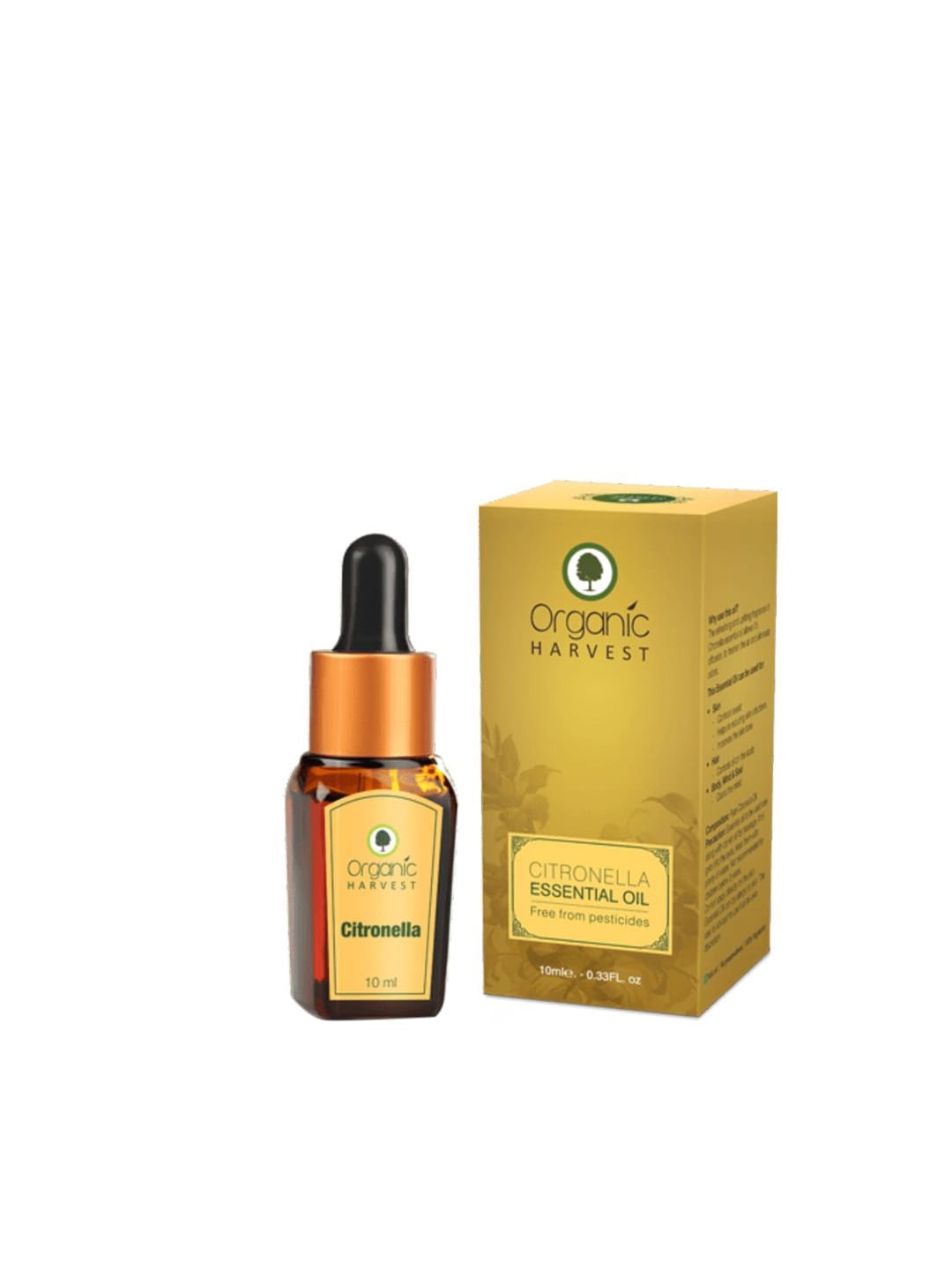 

Organic Harvest Unisex Citronella Sustainable Essential Oil 10 ml, Orange