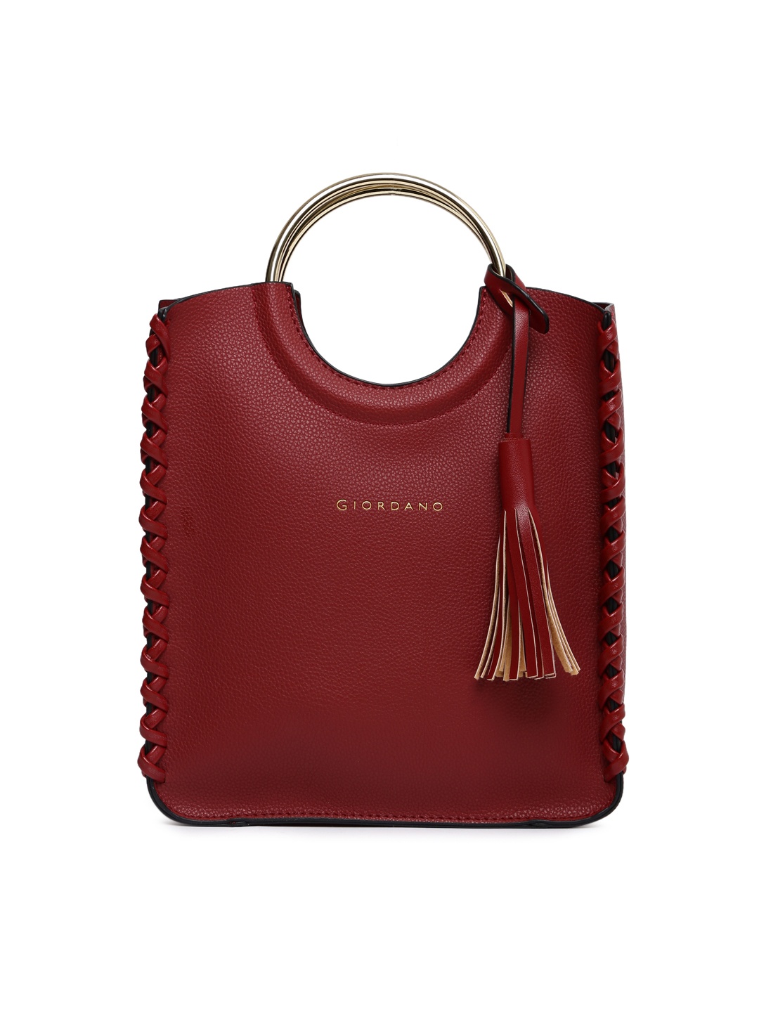 

GIORDANO Maroon Solid Handheld Bag