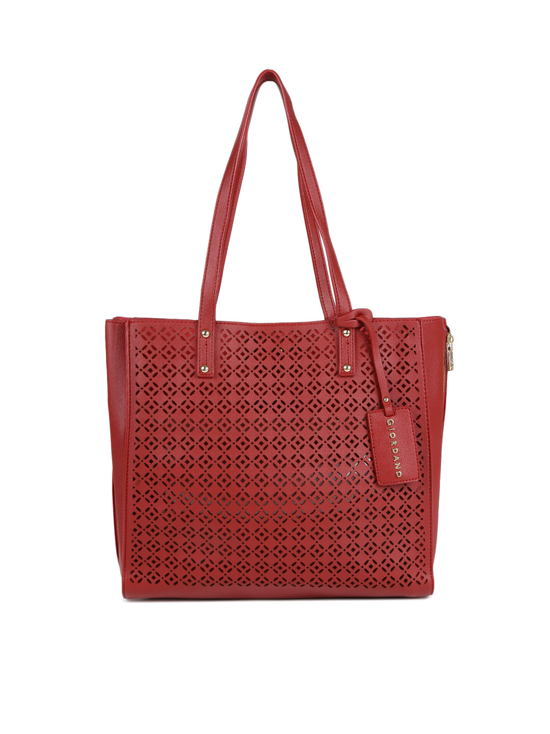 

GIORDANO Red Solid Tote Bag