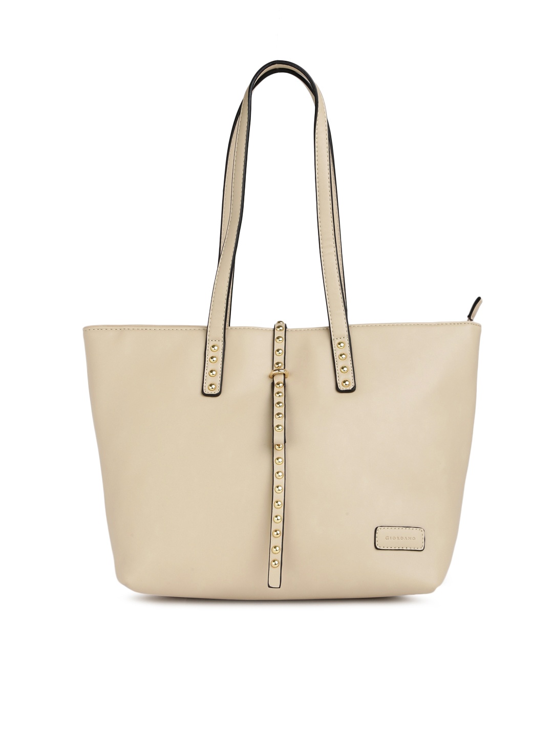 

GIORDANO Beige Solid Studded Shoulder Bag
