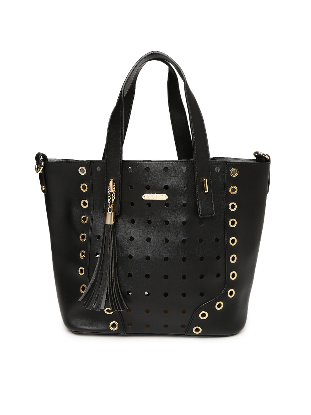 

ELLE Black Embellished Tote Bag