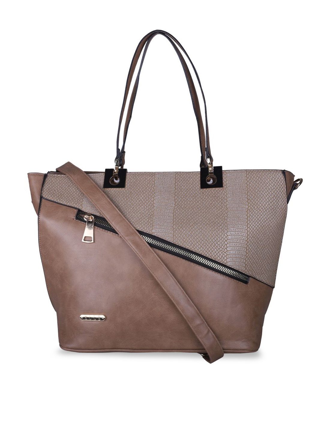 

ELLE Beige Textured Shoulder Bag
