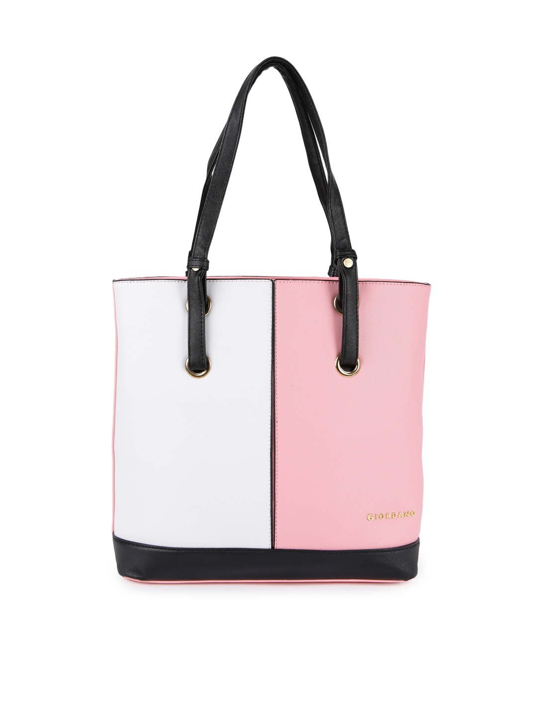 

GIORDANO Pink & White Colourblocked Shoulder Bag