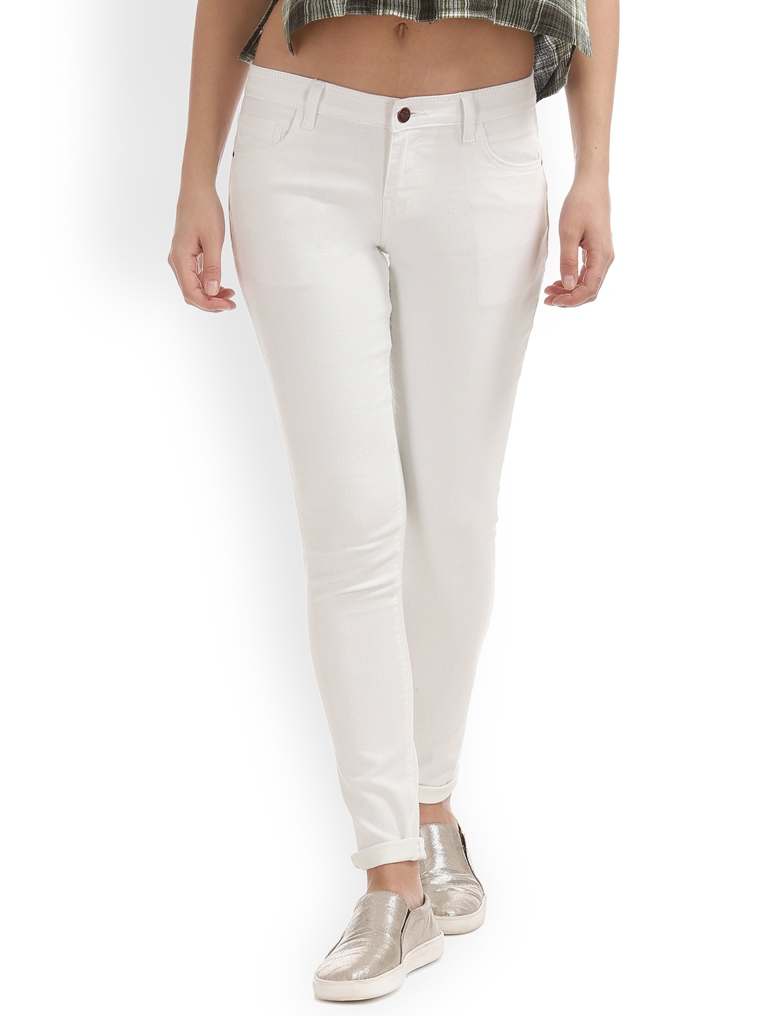 

Cherokee Women White Regular Fit Mid-Rise Clean Look Stretchable Jeans