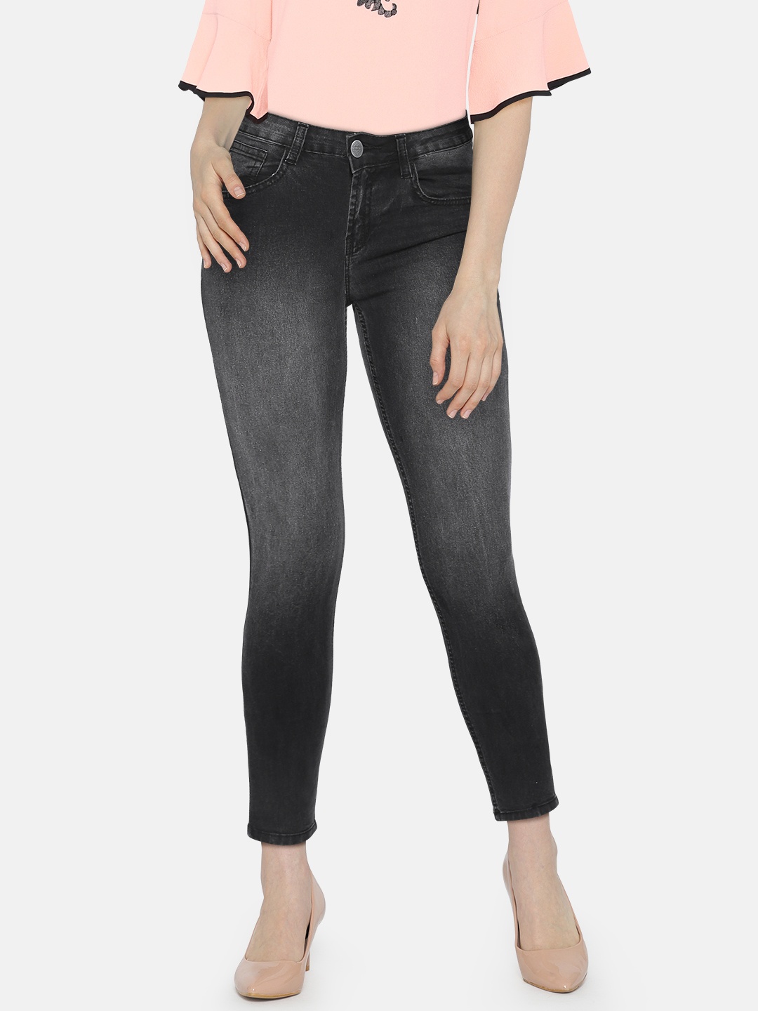 

Newport Women Black Skinny Fit Mid-Rise Clean Look Stretchable Jeans