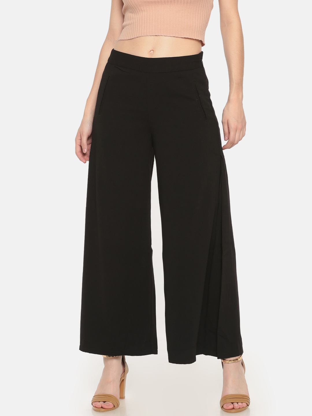 

Cherokee Women Black Slim Fit Solid Regular Trousers