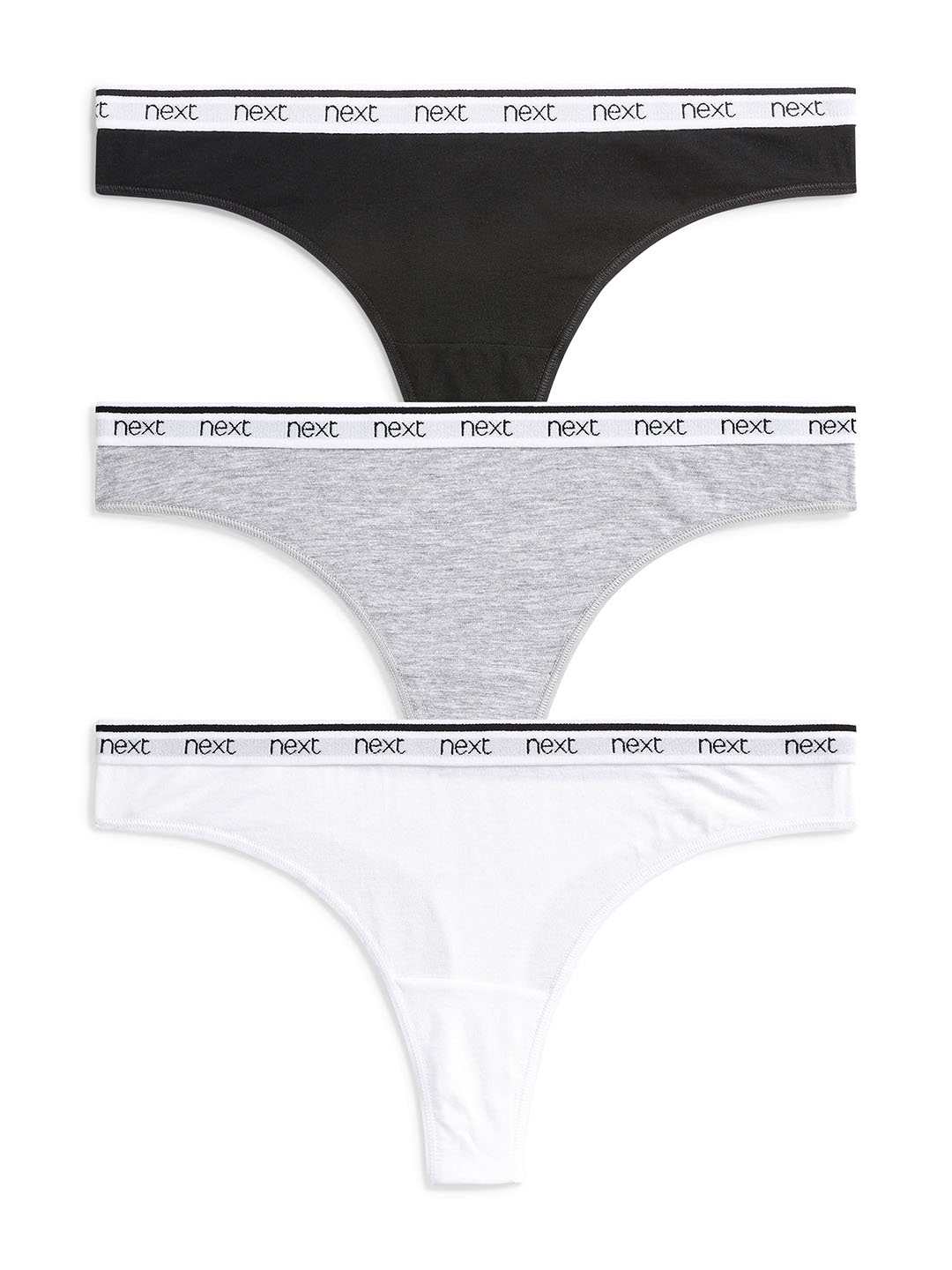 

NEXT Women Pack of 3 Briefs DB03ST167389, Black