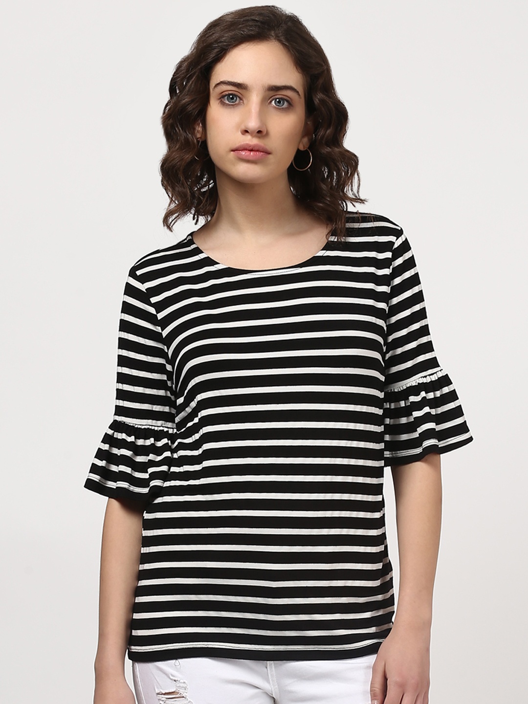 

Harpa Women Black Striped Top