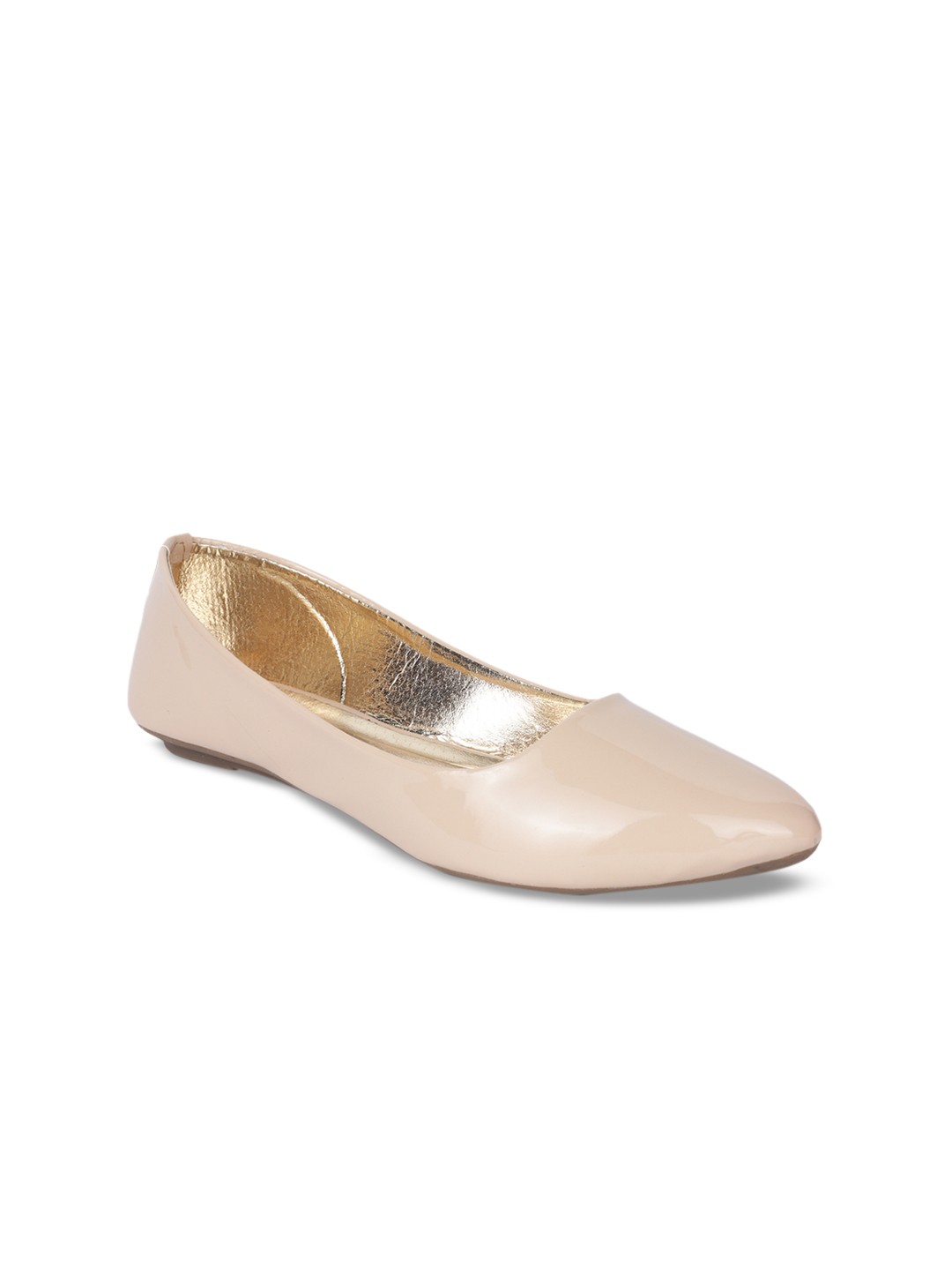 

Shoetopia Women Cream-Coloured Solid Synthetic Ballerinas