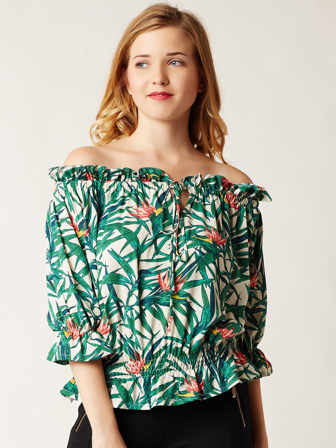 

Miss Chase Women White Printed Top