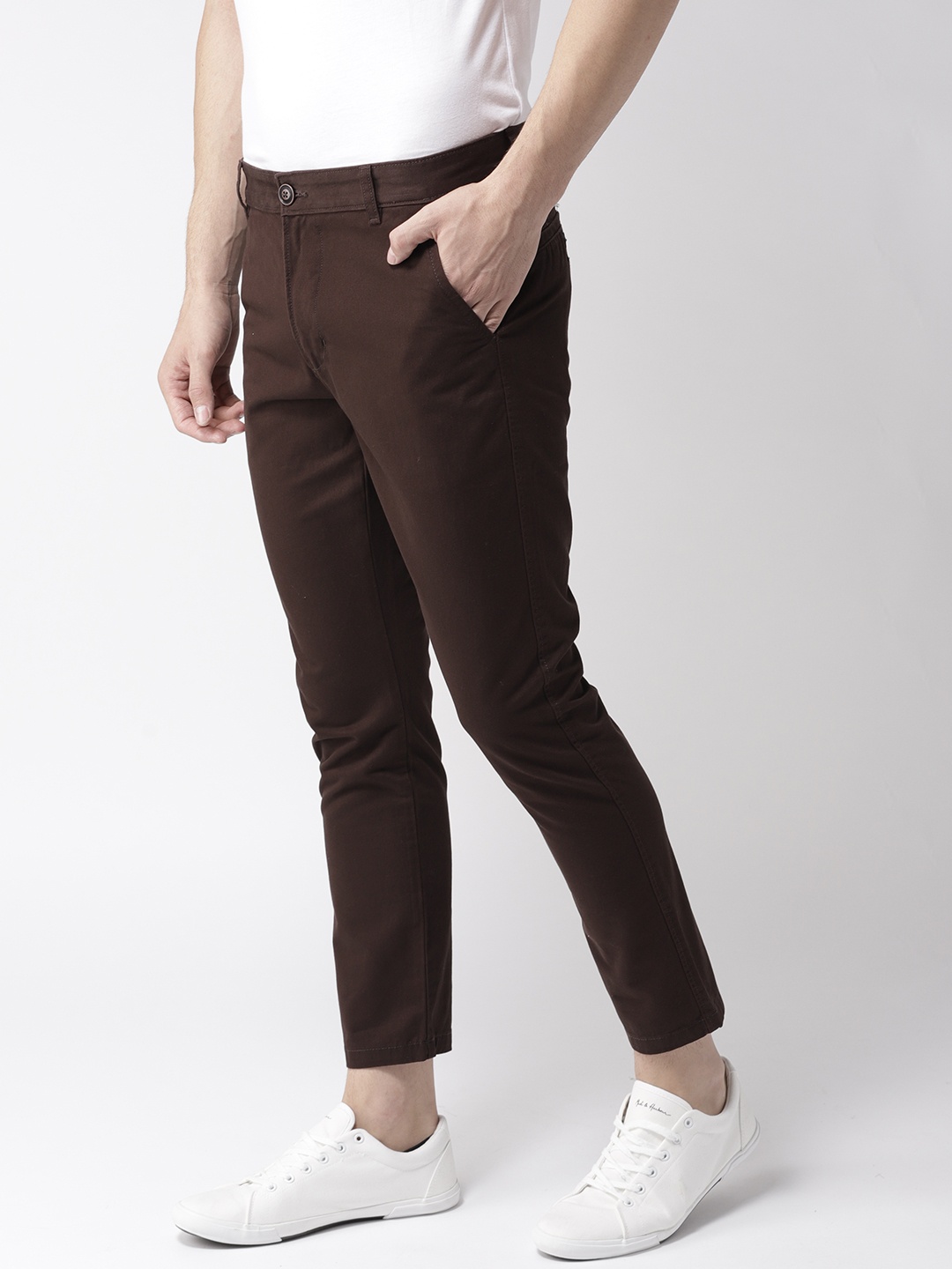 

Mast & Harbour Men Coffee Brown Slim Fit Chinos