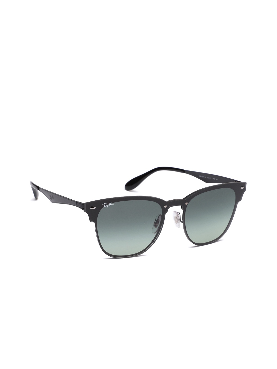 

Ray-Ban Unisex Gradient Grey Lens Square Sunglasses - 0 Rb3576 N153/1147, Black