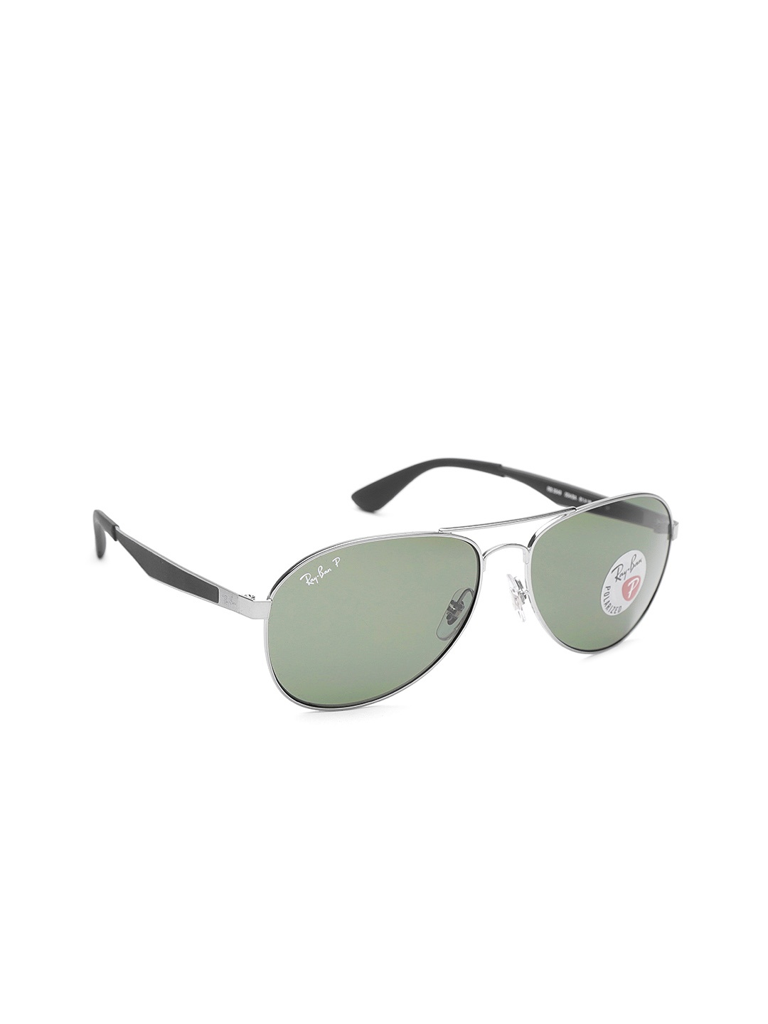 

Ray-Ban Men Polarised Aviator Sunglasses 0RB3549004/9A61, Green