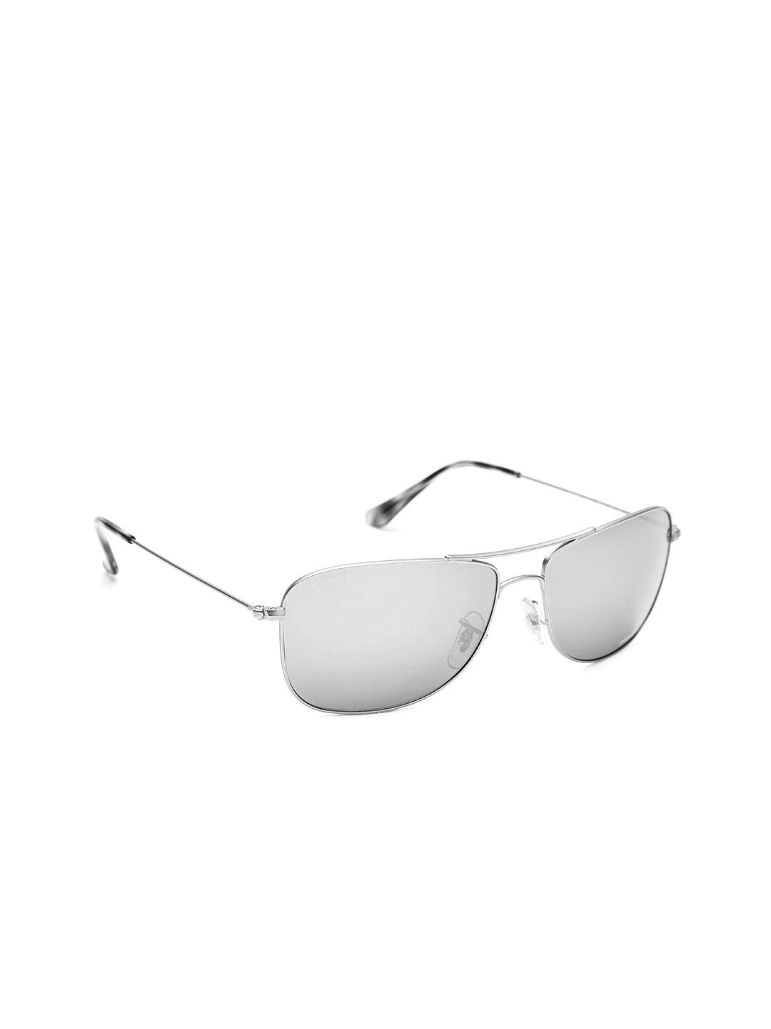 

RAY-BAN Unisex Polarized Silver Lens Square Sunglasses - 0RB3543003/5J59