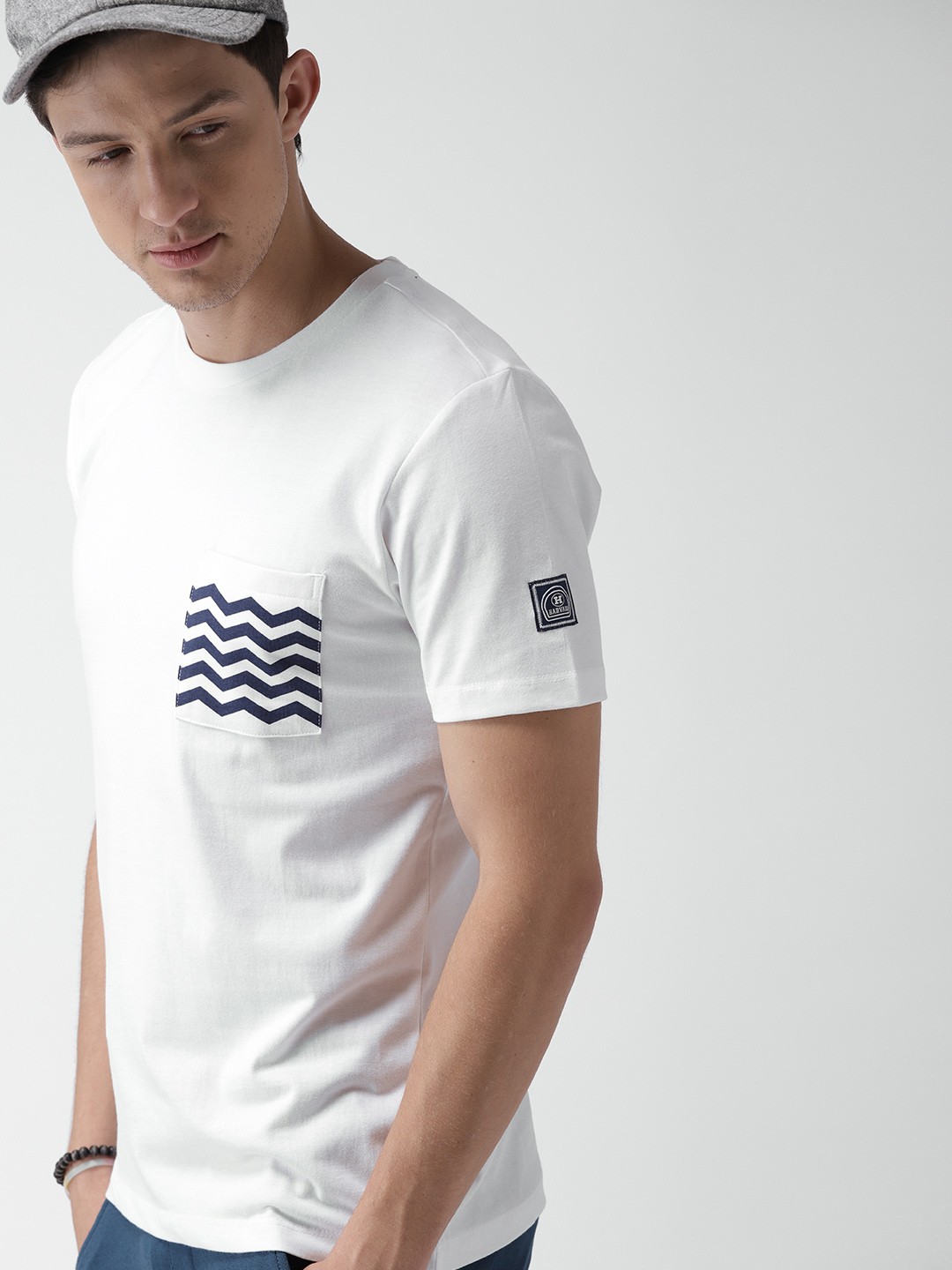 

Harvard Men White Solid Round Neck T-shirt