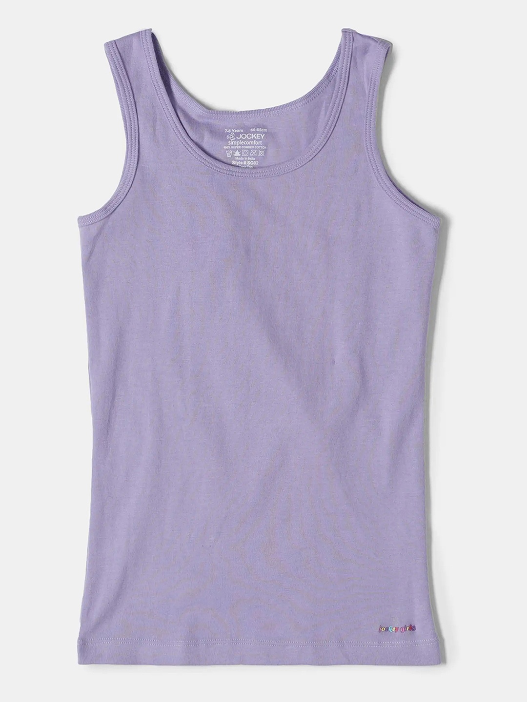 

Jockey Girls Super Combed Cotton Rib Solid Inner Tank Top-SG01, Purple