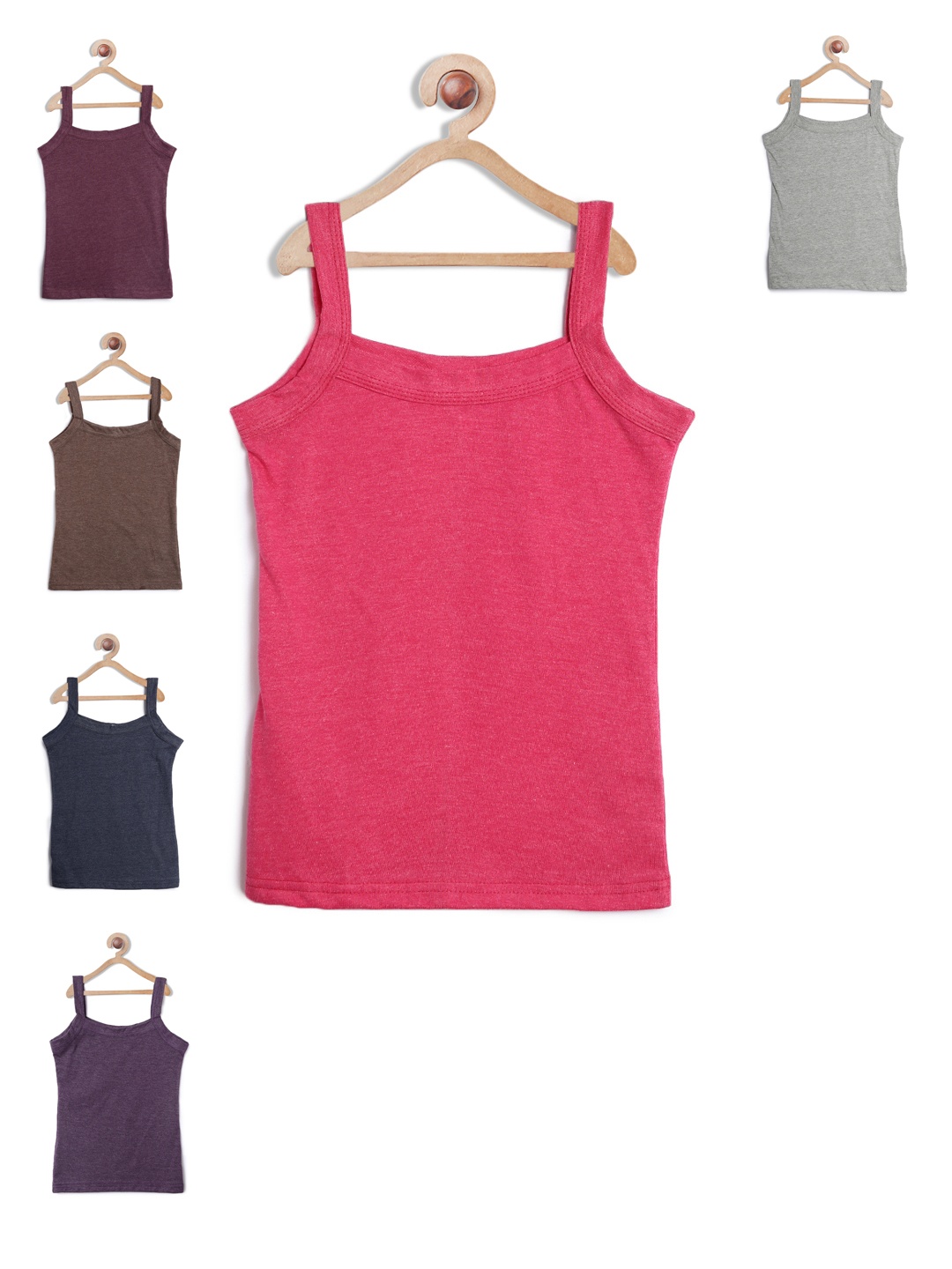 

Leading Lady Pack of 6 Camisoles, Burgundy