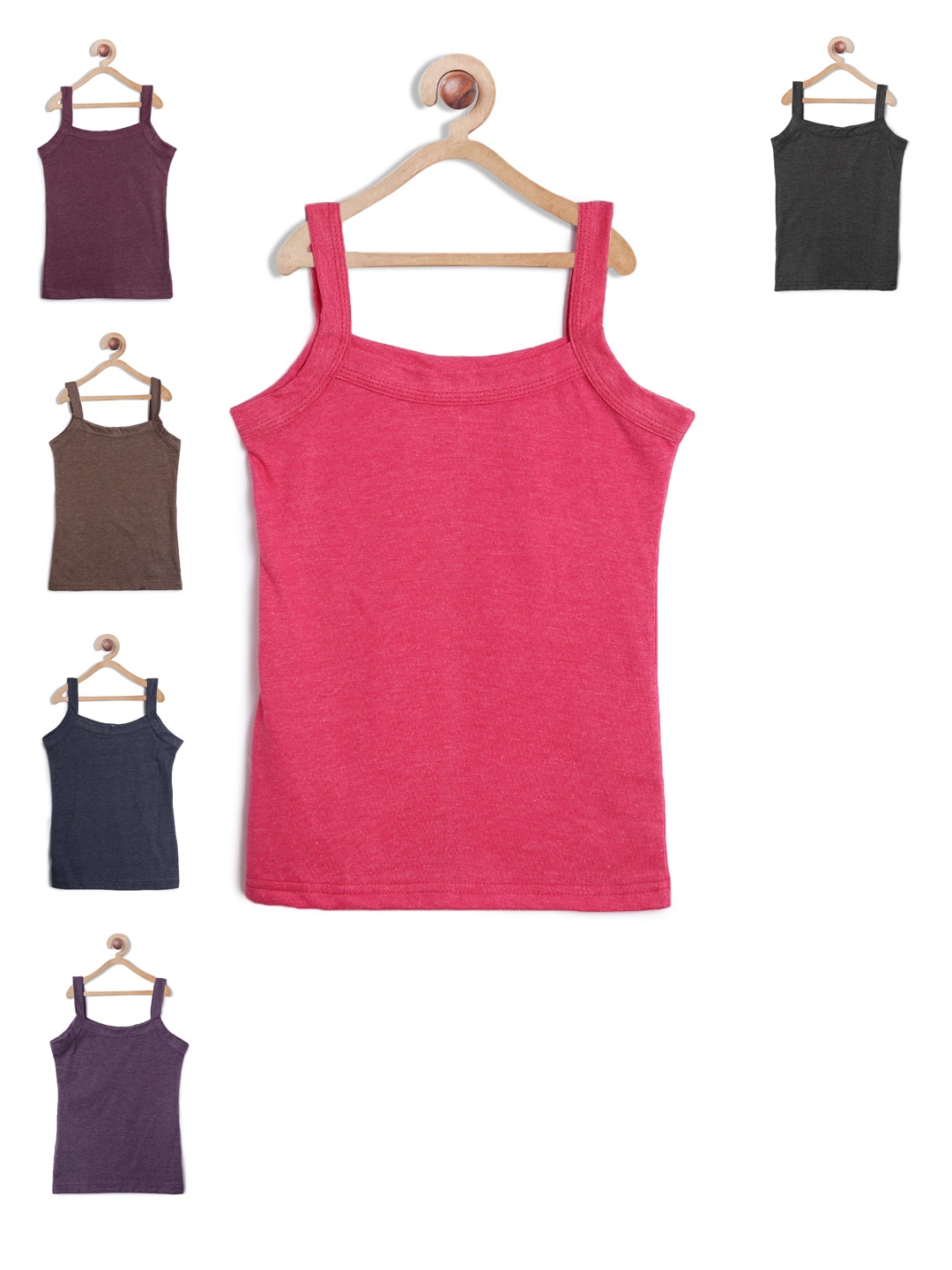 

Leading Lady Pack of 6 Camisoles, Burgundy